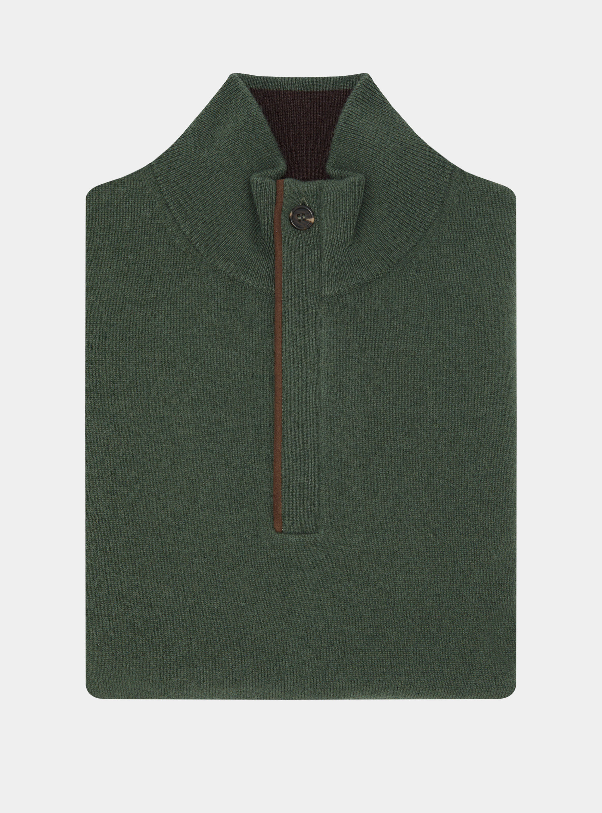 Half-zip lambswool and cashmere sweater, MILITARE 0609C