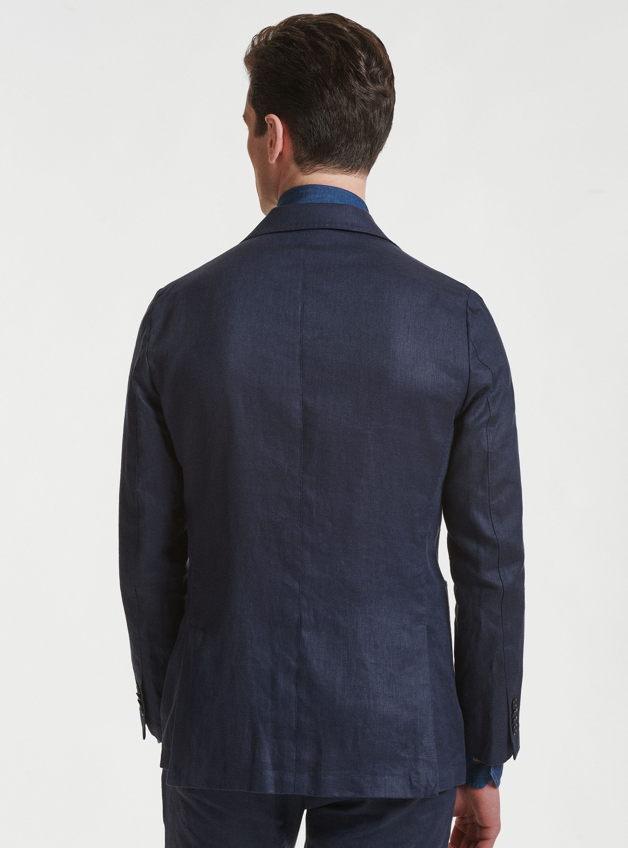 Anzugjacke aus reinem Leinen, NAVY 0218C