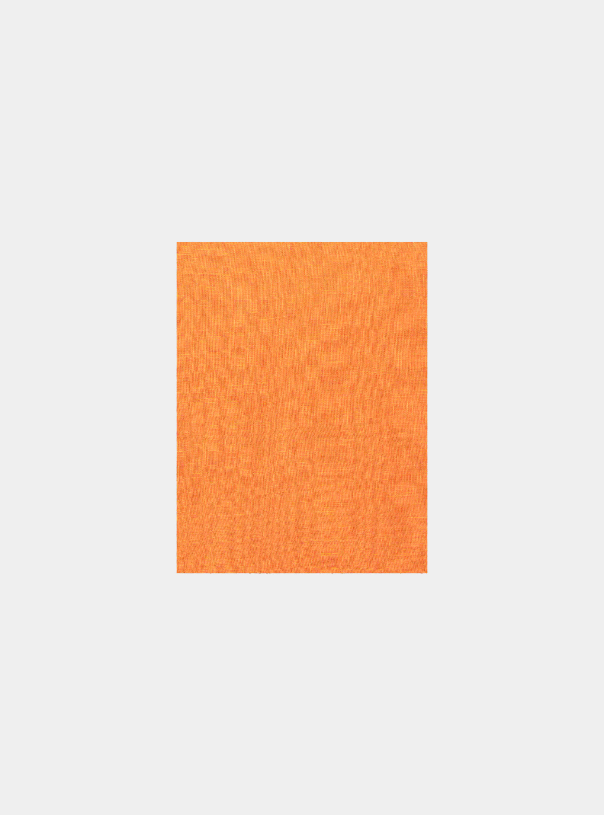 Solid color linen scarf, ORANGE