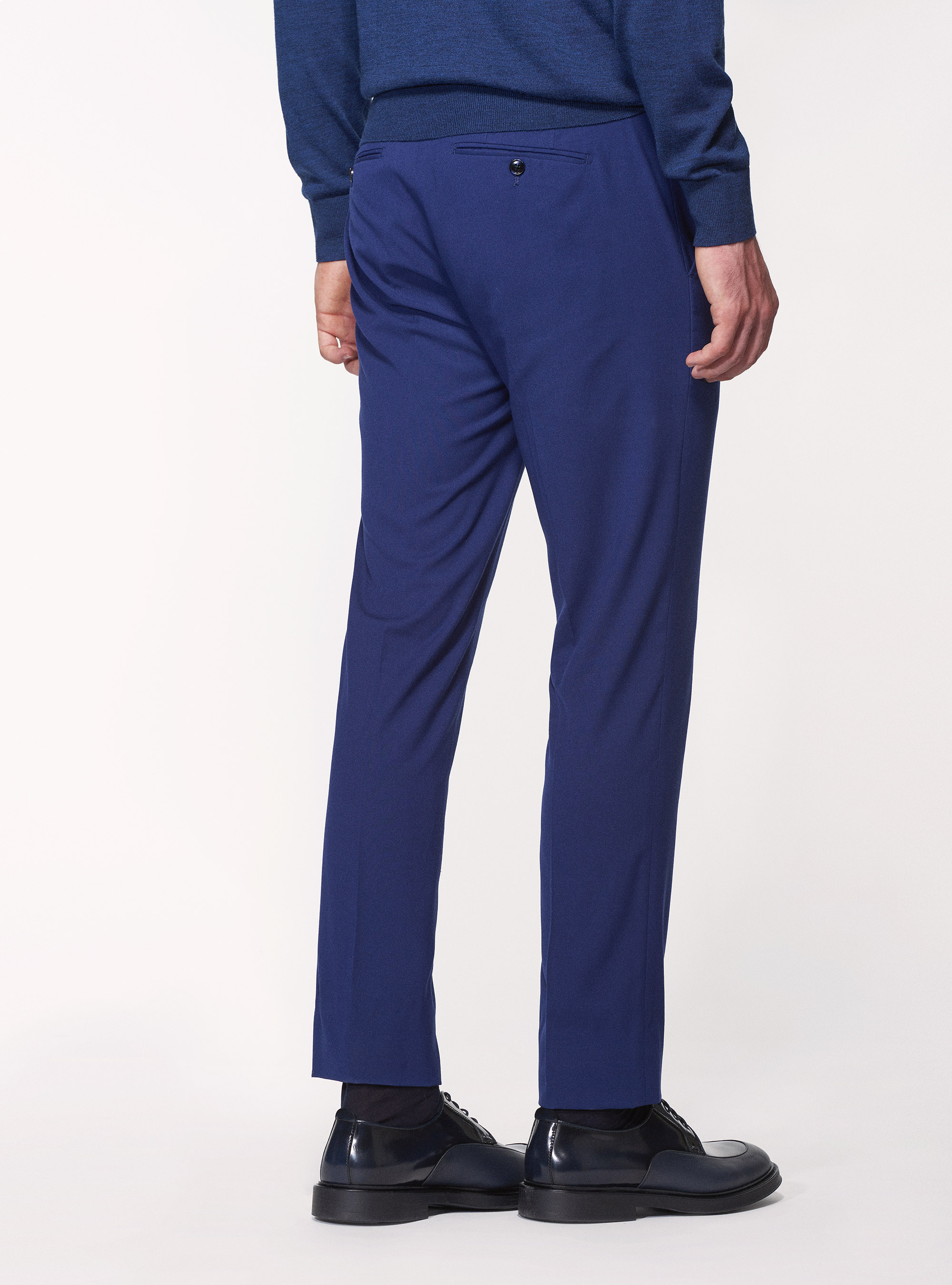 Pantaloni per abito slim fit, BLU