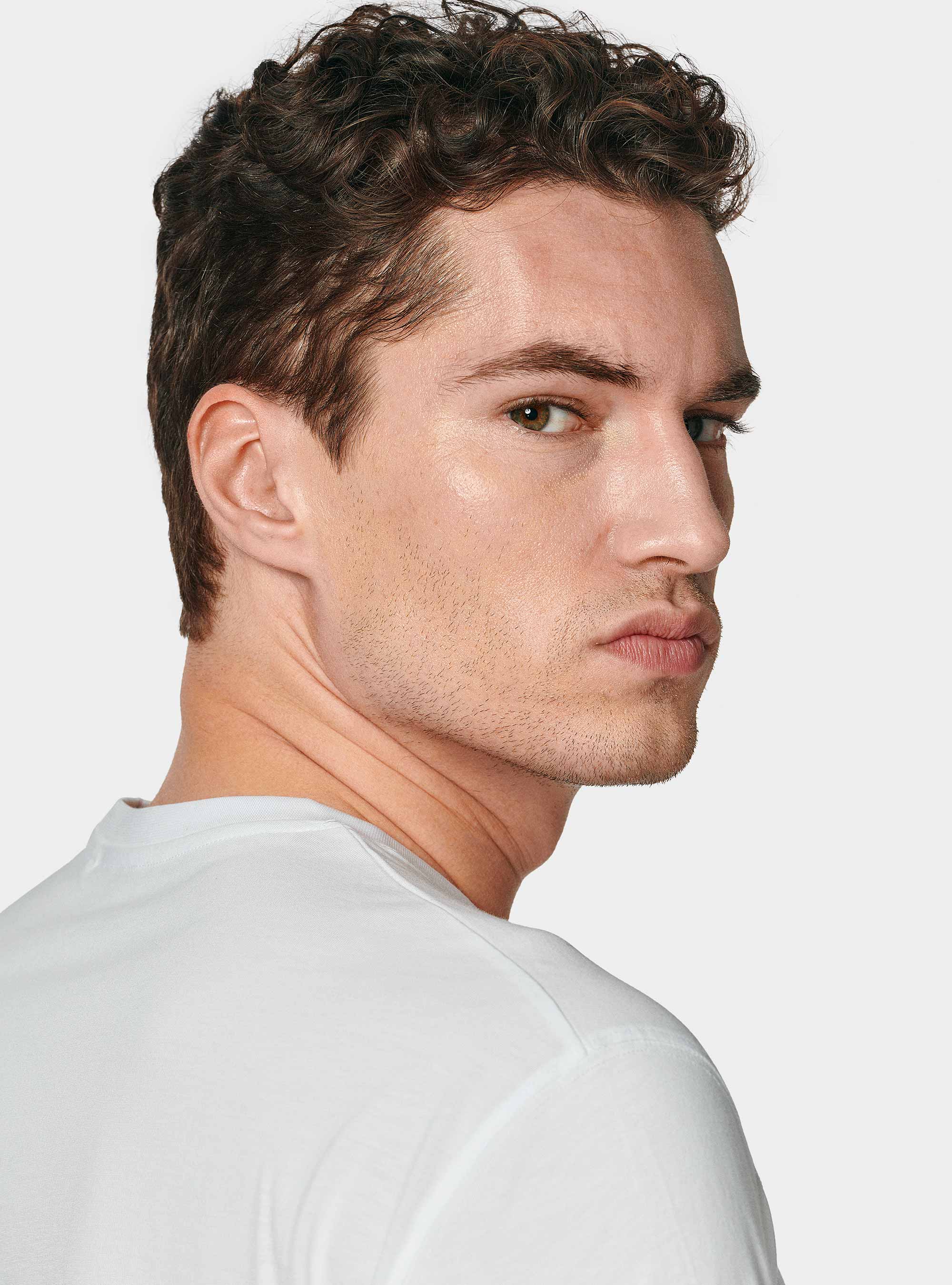 Half-sleeve T-shirt in Supima cotton, WHITE