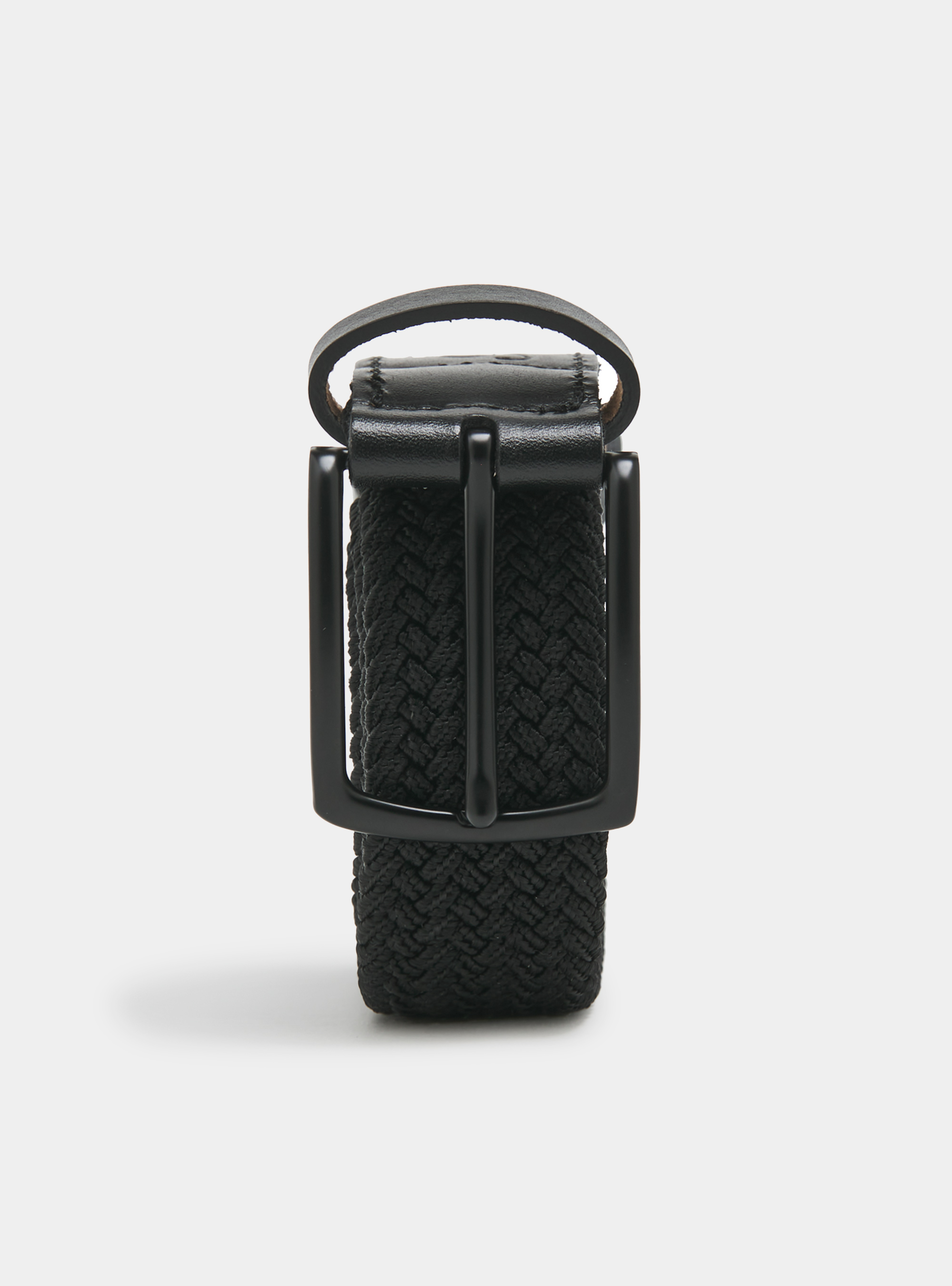 Cinturón trenzado elástico, NEGRO