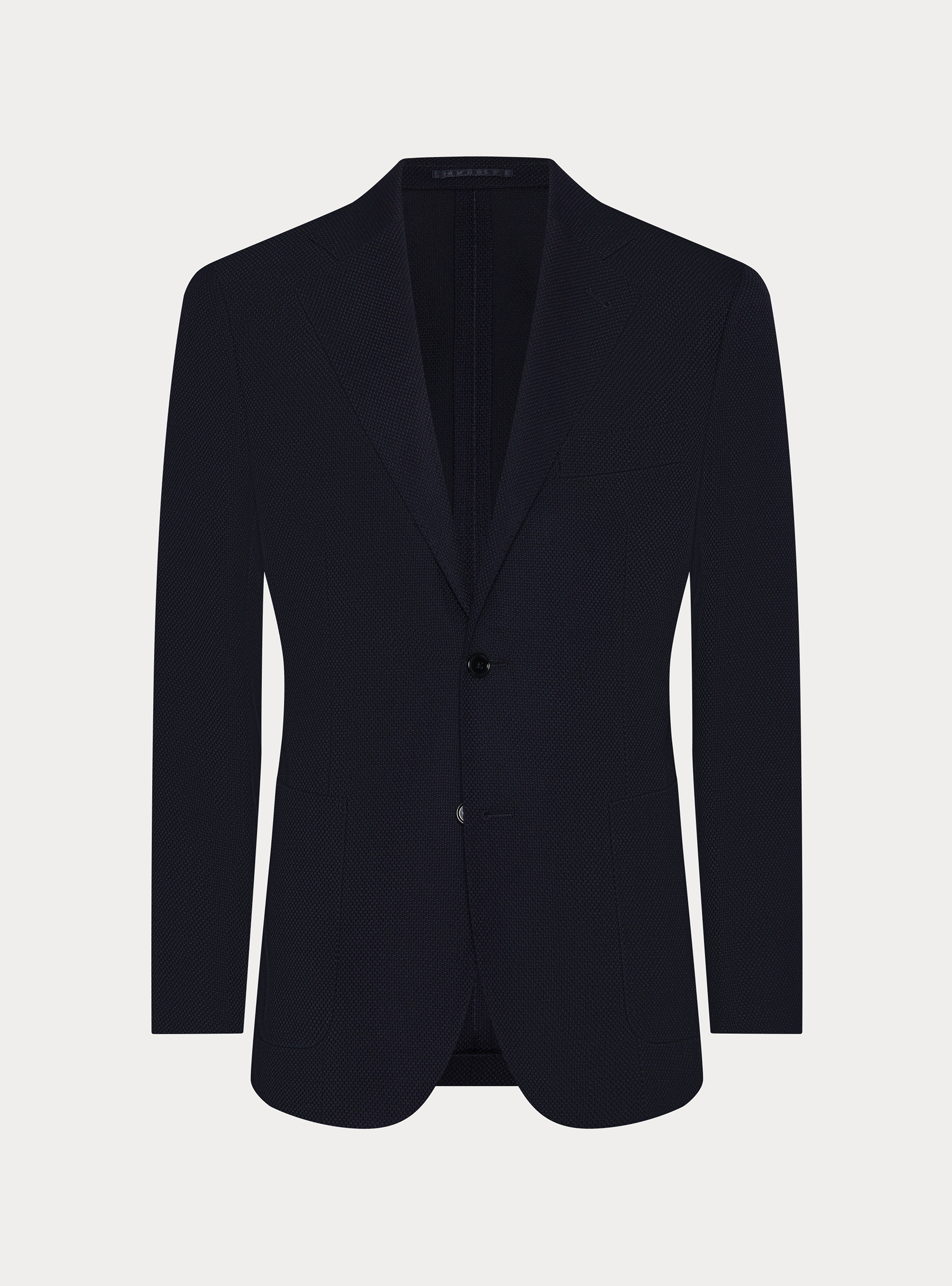 Americana de lana hopsack, AZUL MARINO