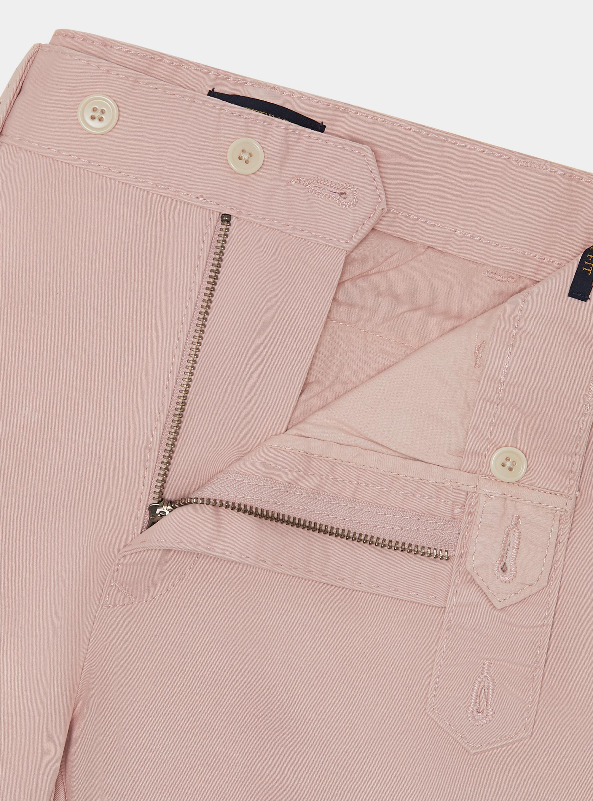 Pantalón chino slim fit de sarga de algodón, 0441C ROSA SCURO
