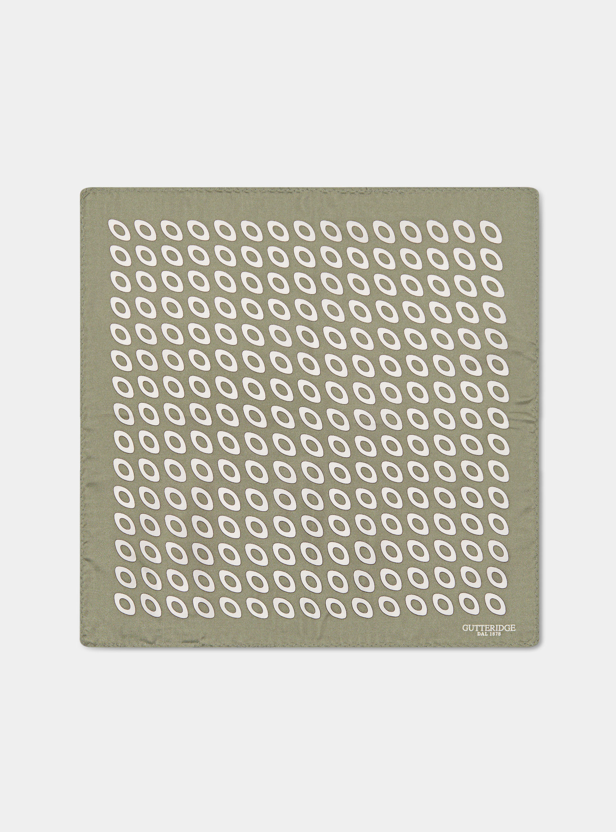 Pochette optical in seta stampata, SALVIA 0602C