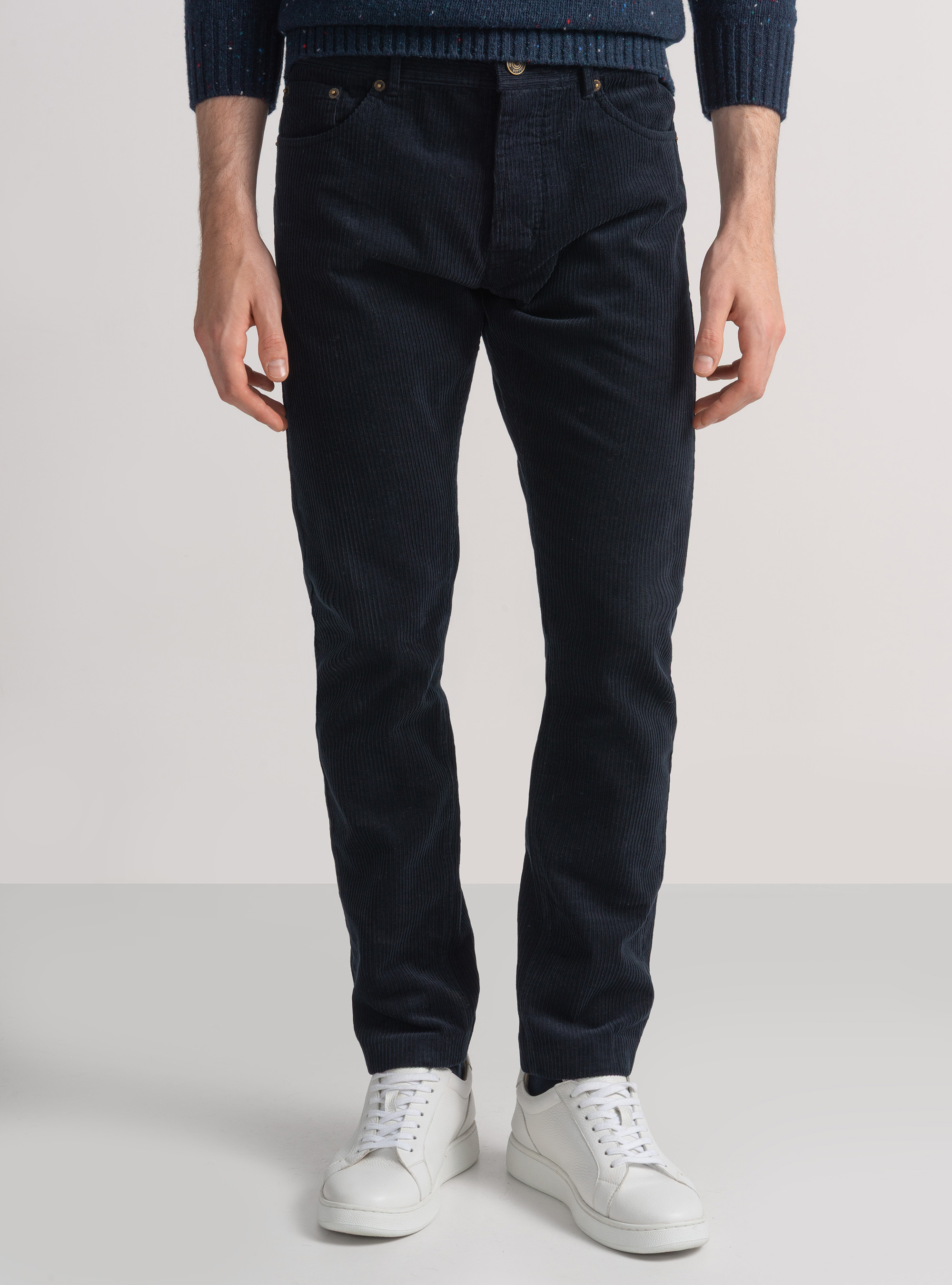 Pantaloni cinque tasche in velluto