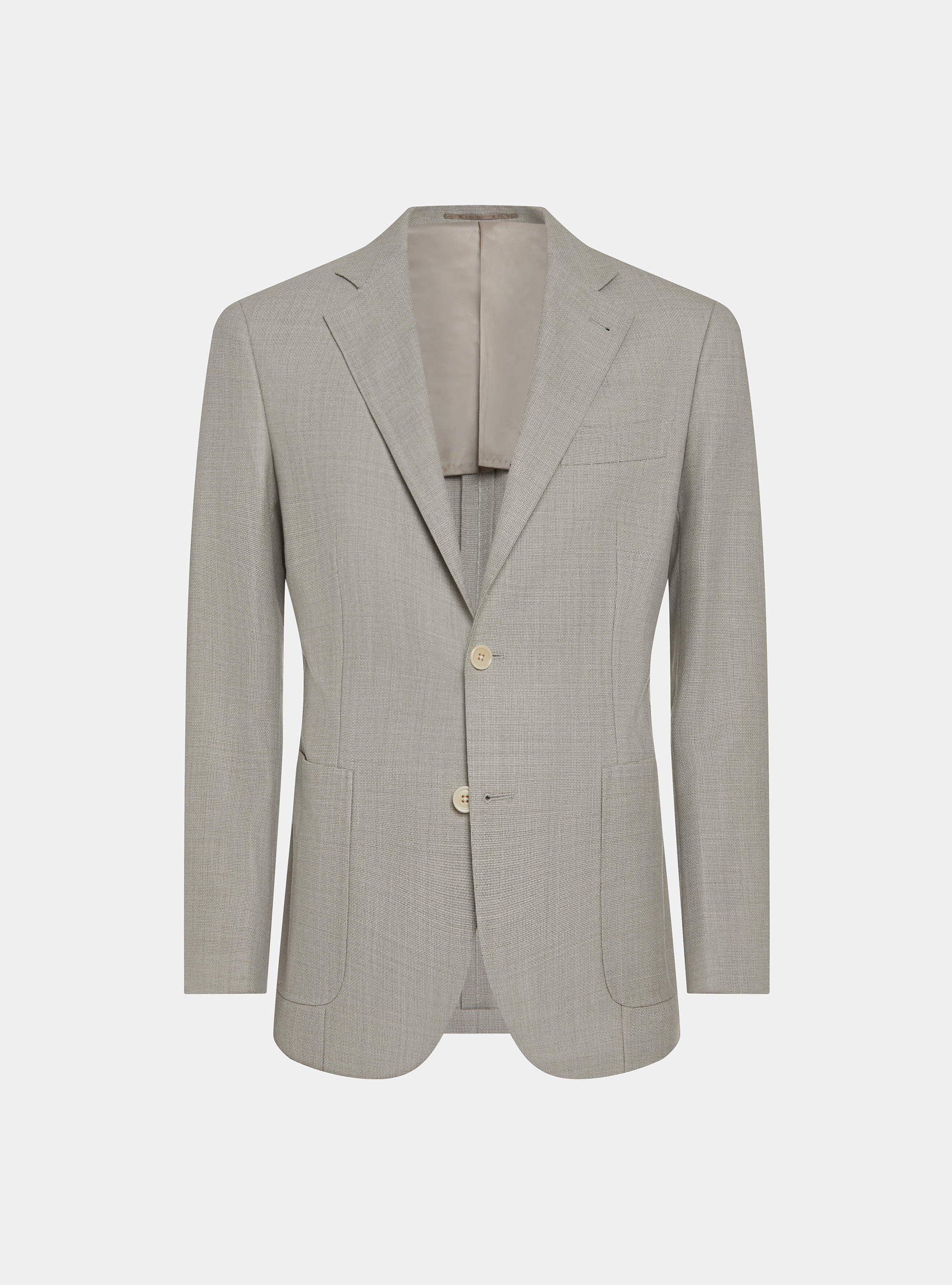 Giacca in pura lana hopsack, ECRU