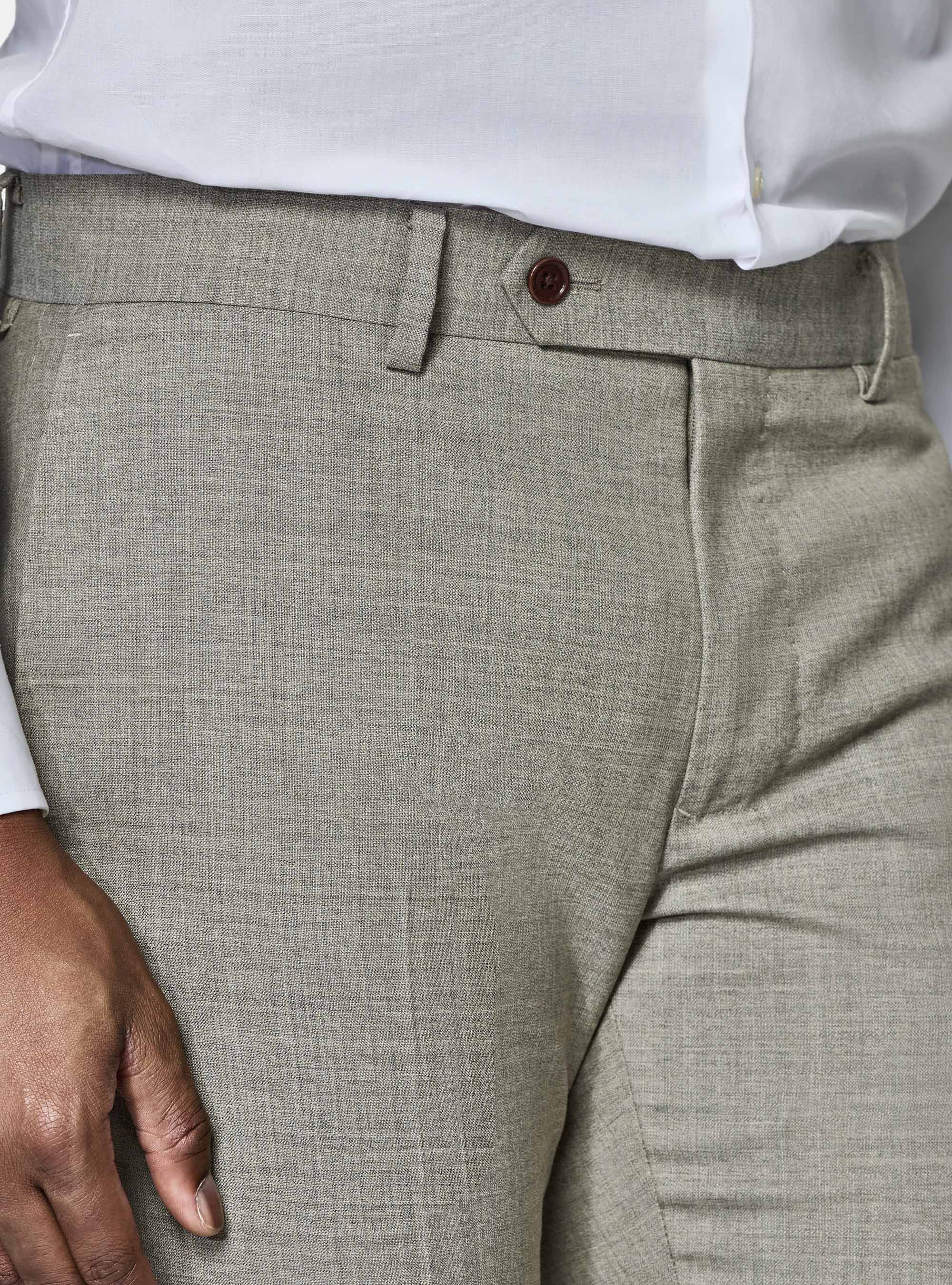 Pure wool suit trousers Vitale Barberis Canonico, ECRU