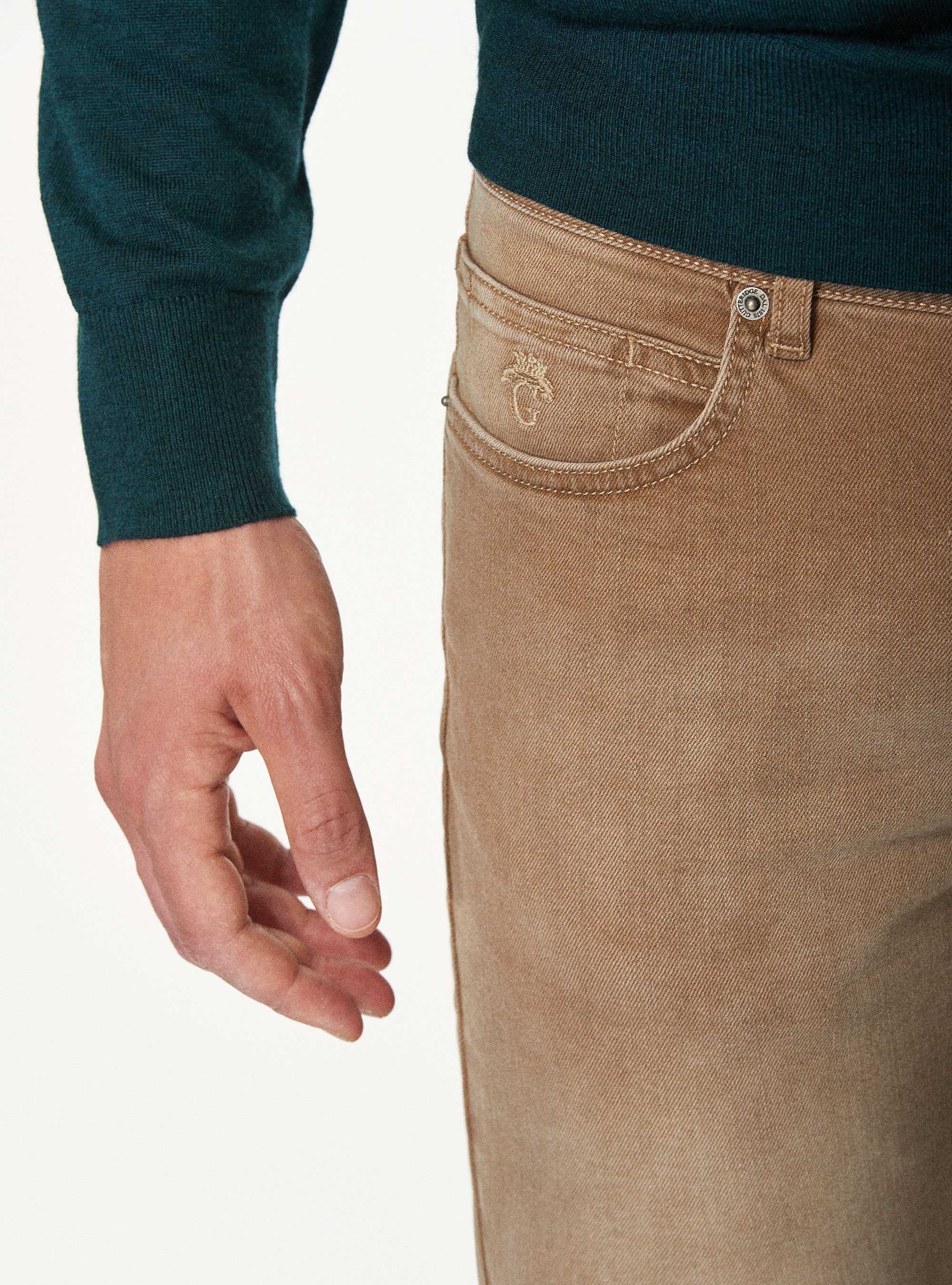 Jeans tailor fit colorati, SABBIA