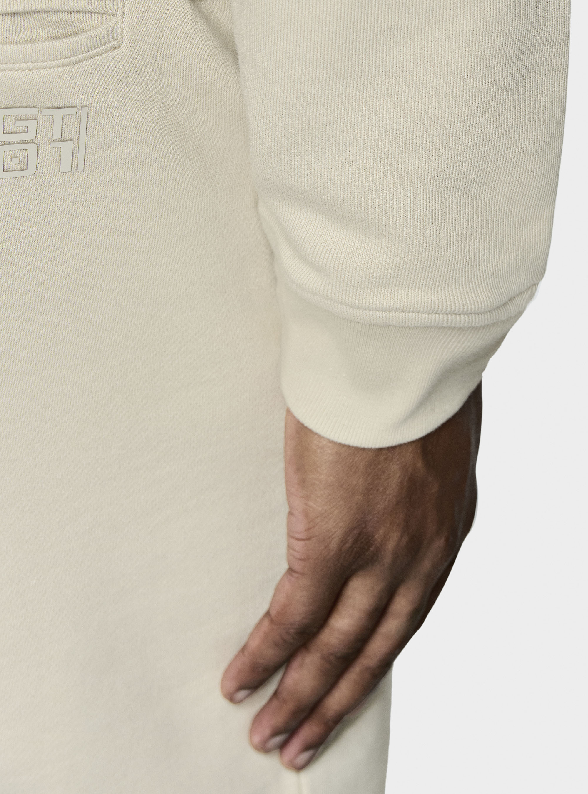 Basic round-neck sweatshirt GT01, ECRU 0536C