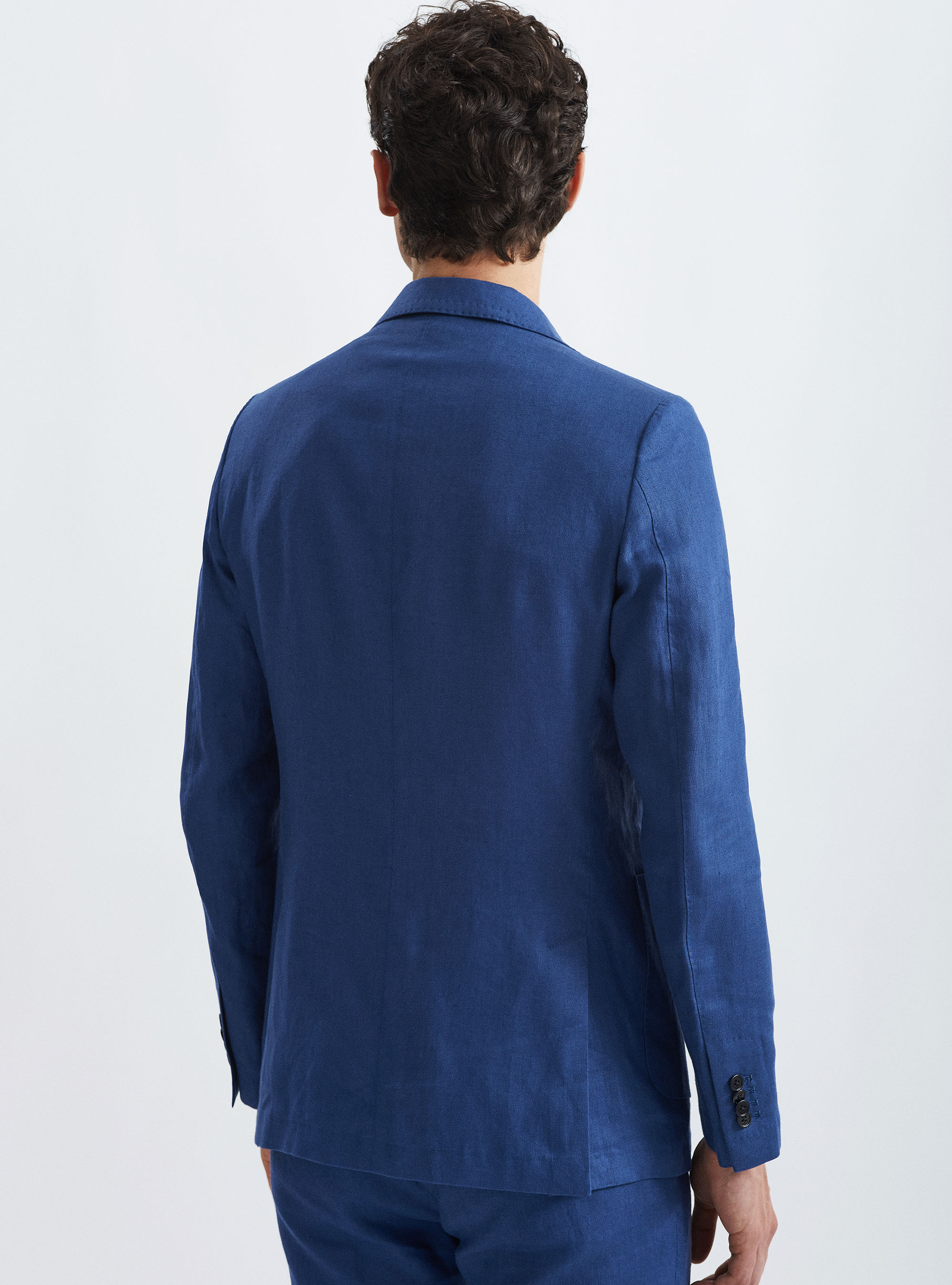 Giacca per abito in puro lino, BLU