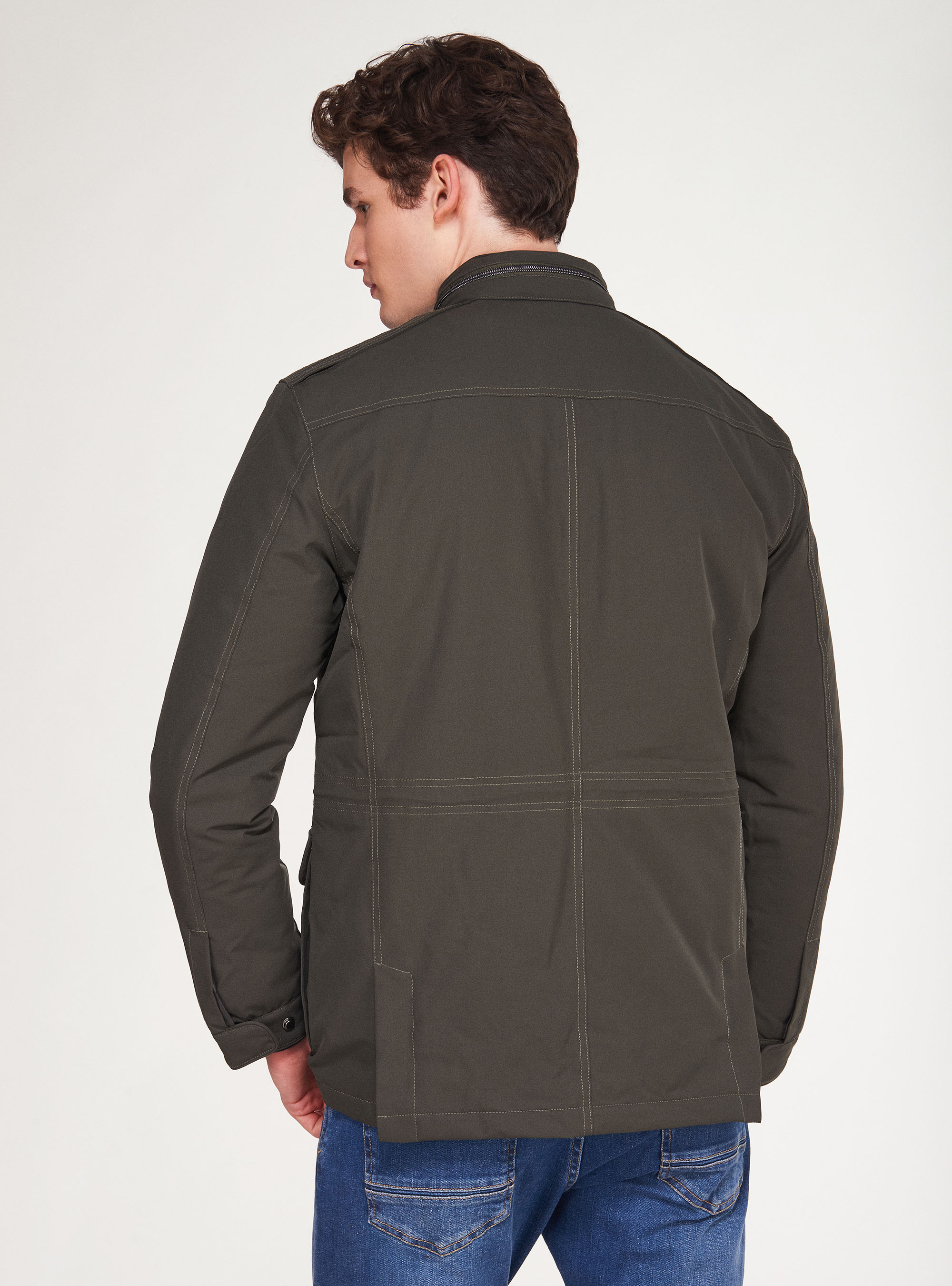 Field jacket in technical fabric