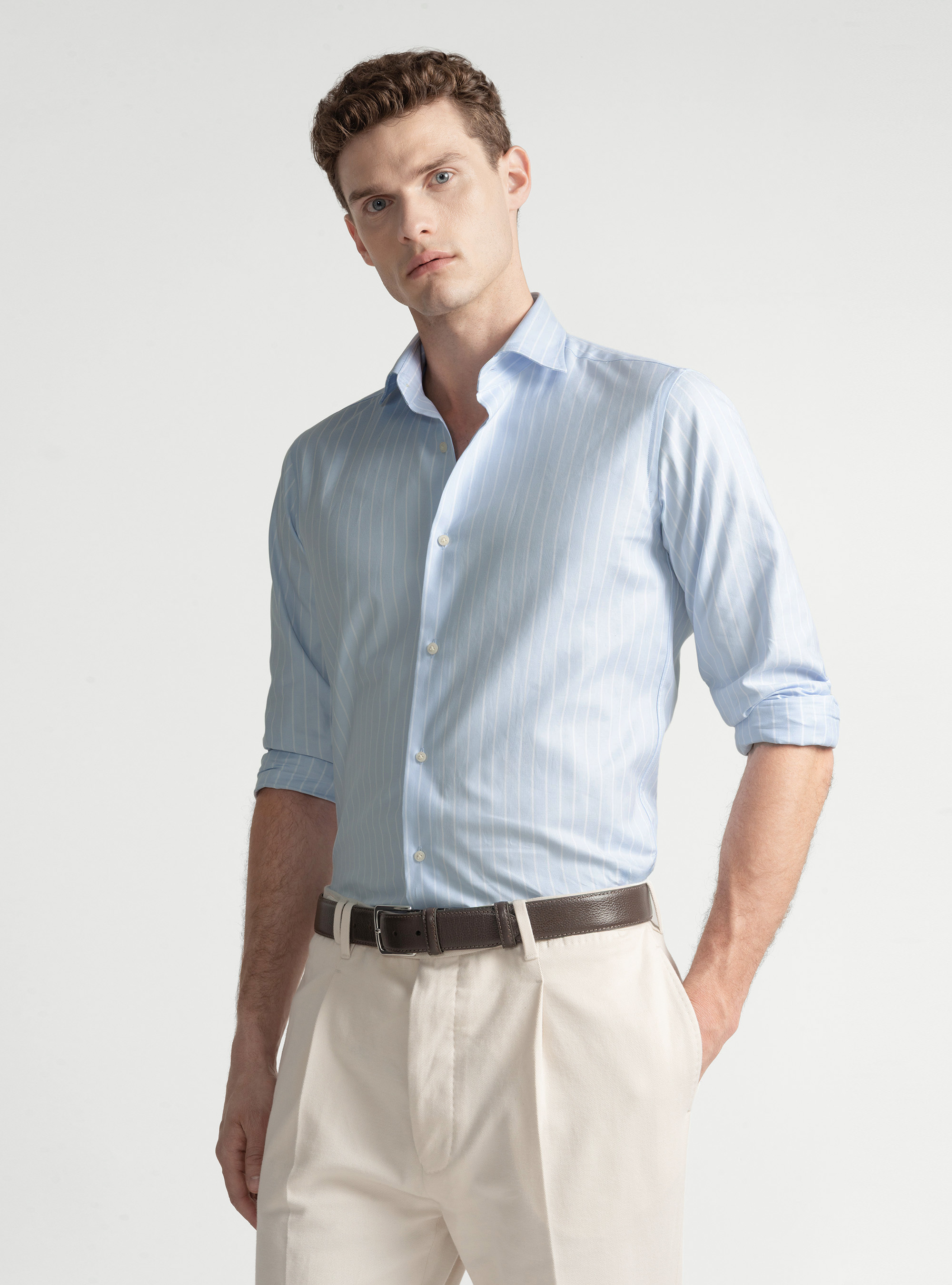 Camicia oxford in cotone rigato