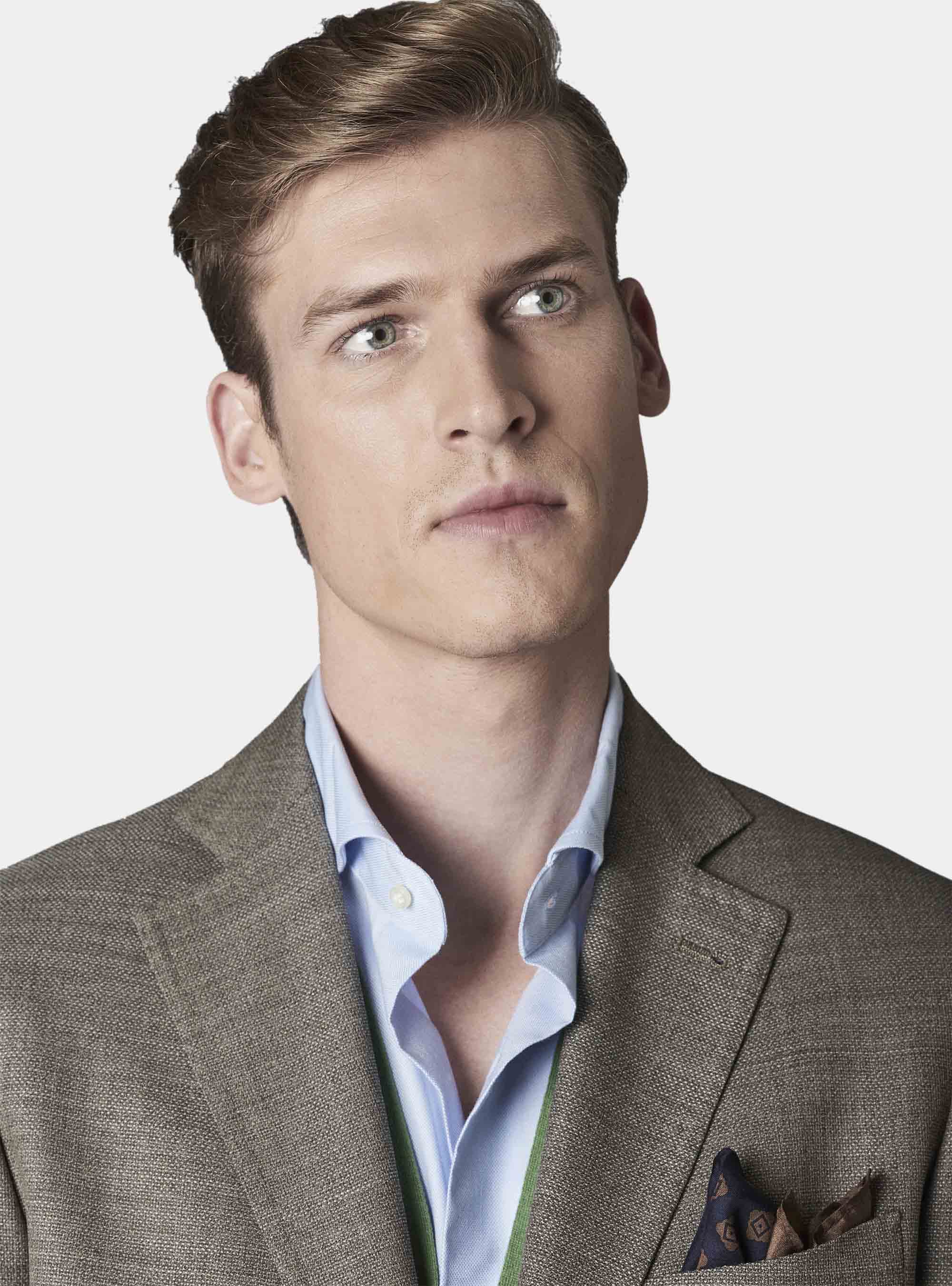 Super 100 wool blazer, MUD