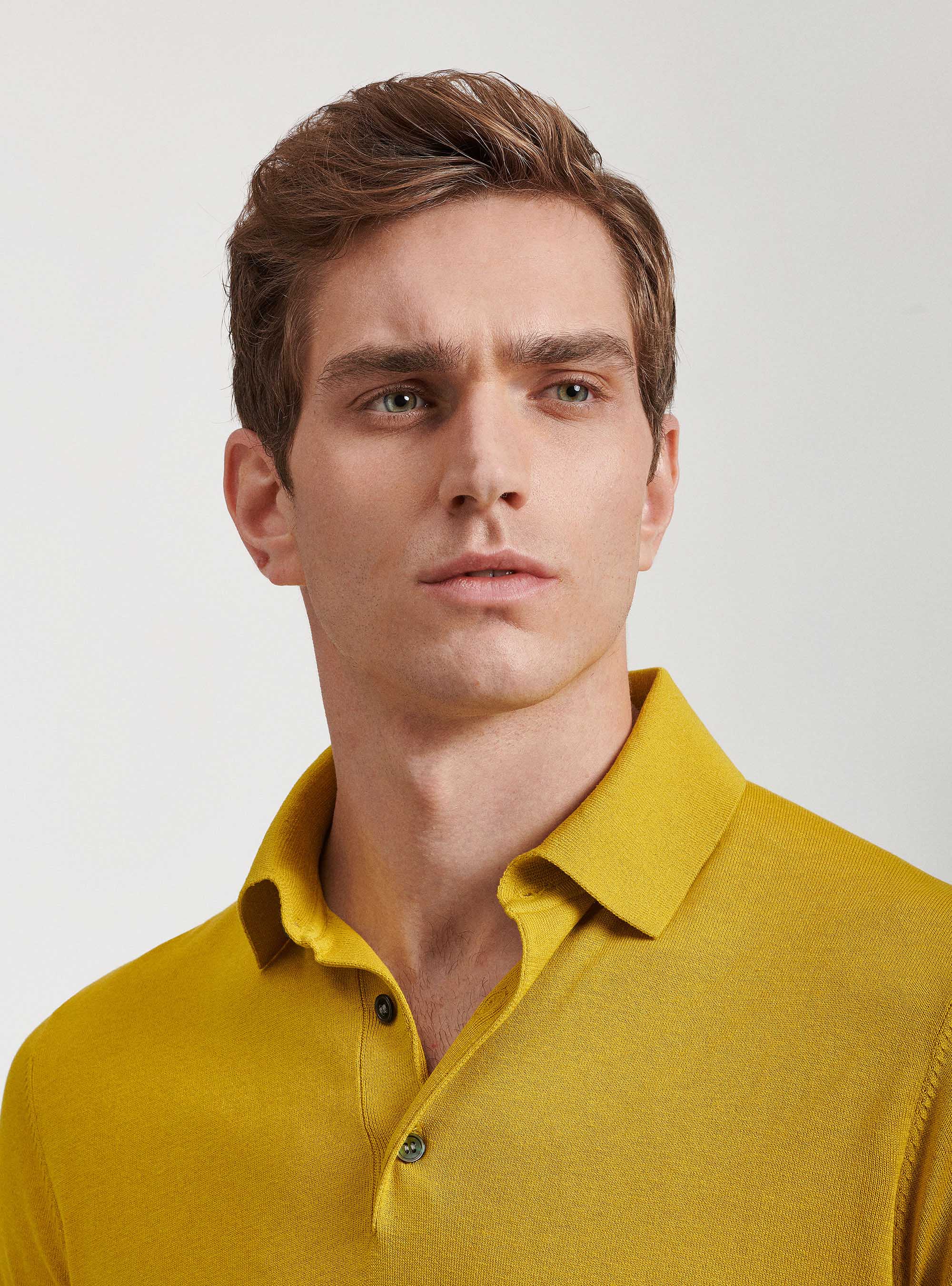 Polo en coton et soie, 0711C OCRA
