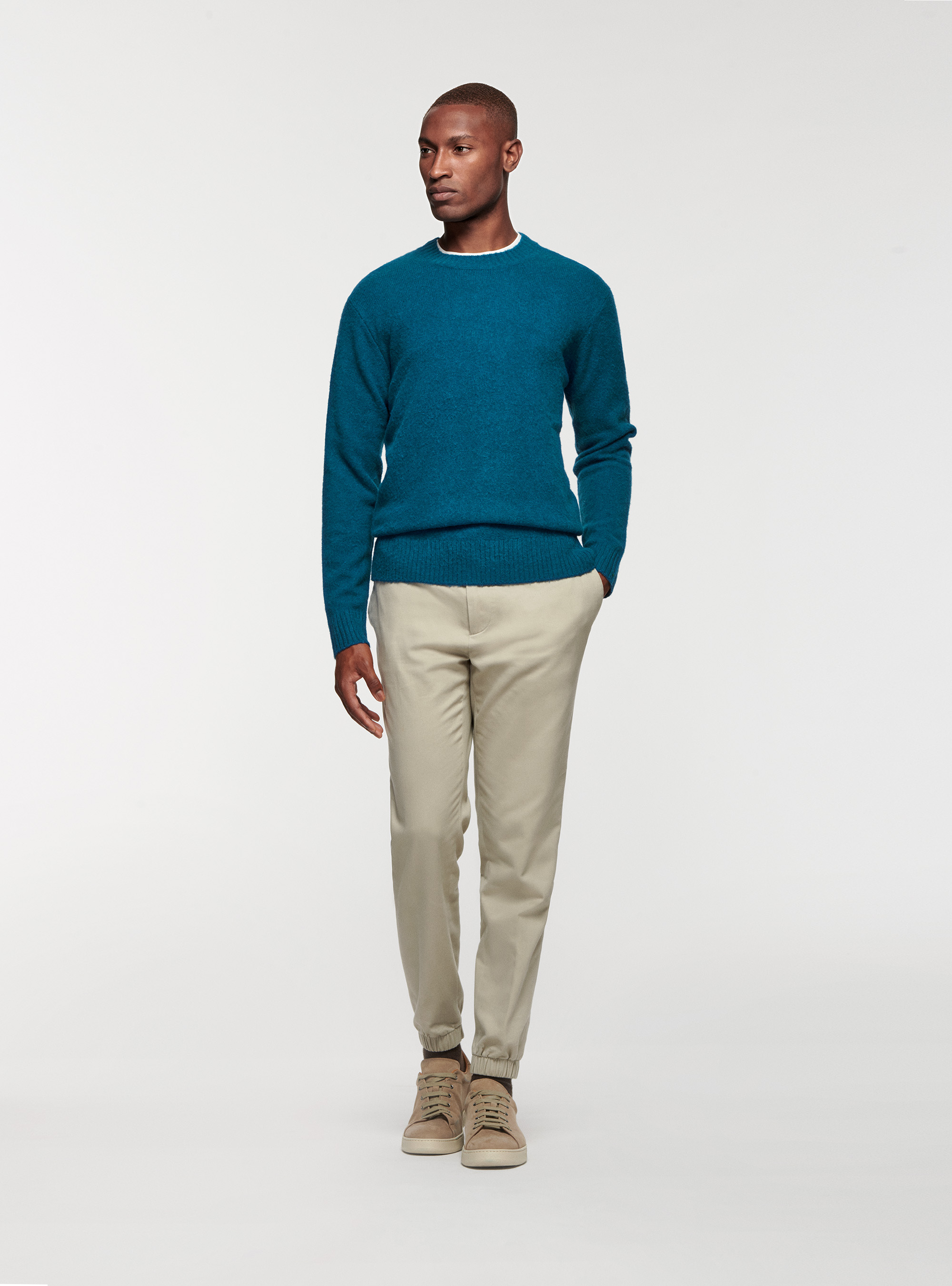 Brushed wool crew-neck sweater ennoryo様専用★プリウスPHVフロアマット新品未使用未開封