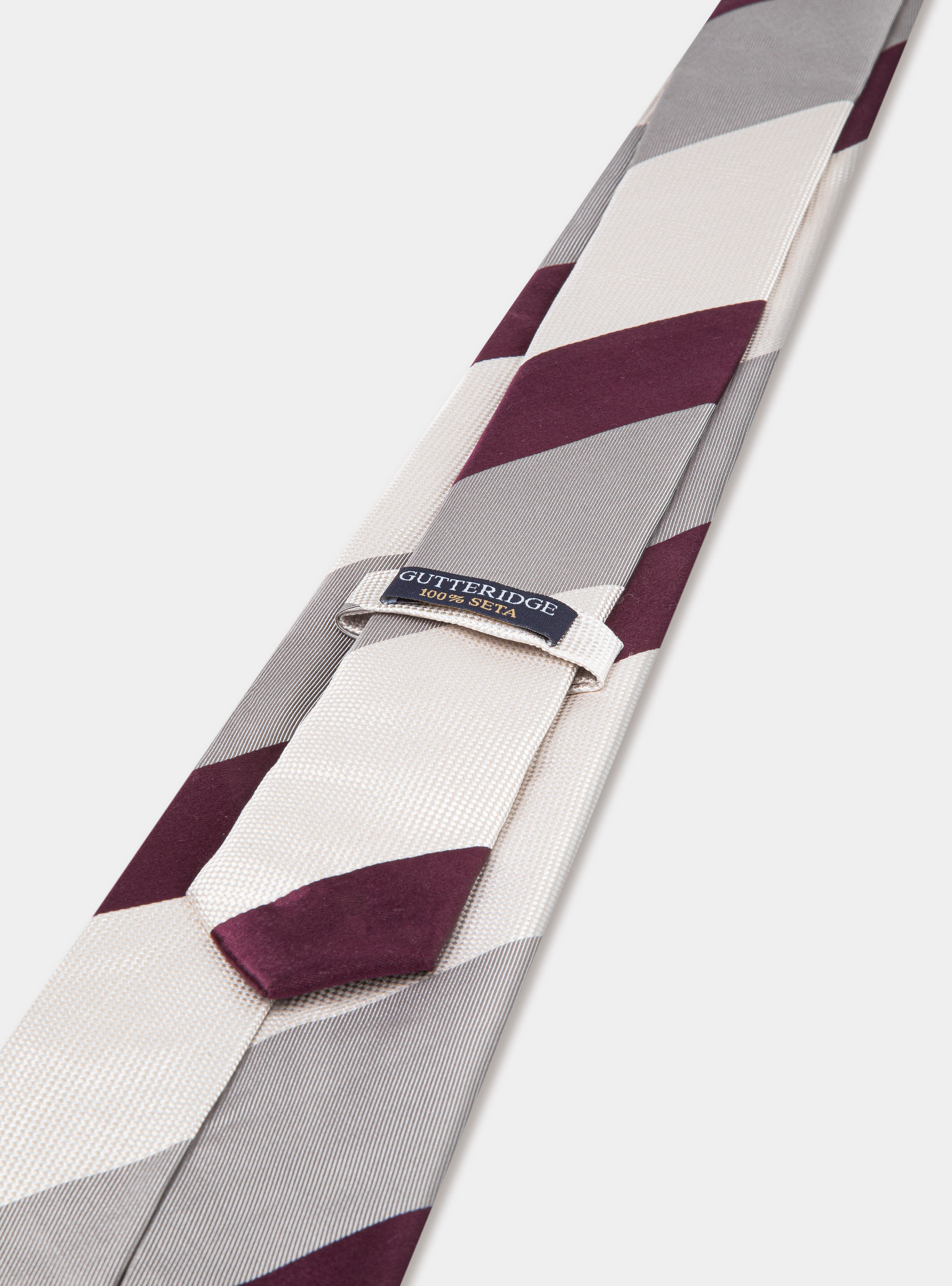 Cravatta regimental in seta, BORDEAUX