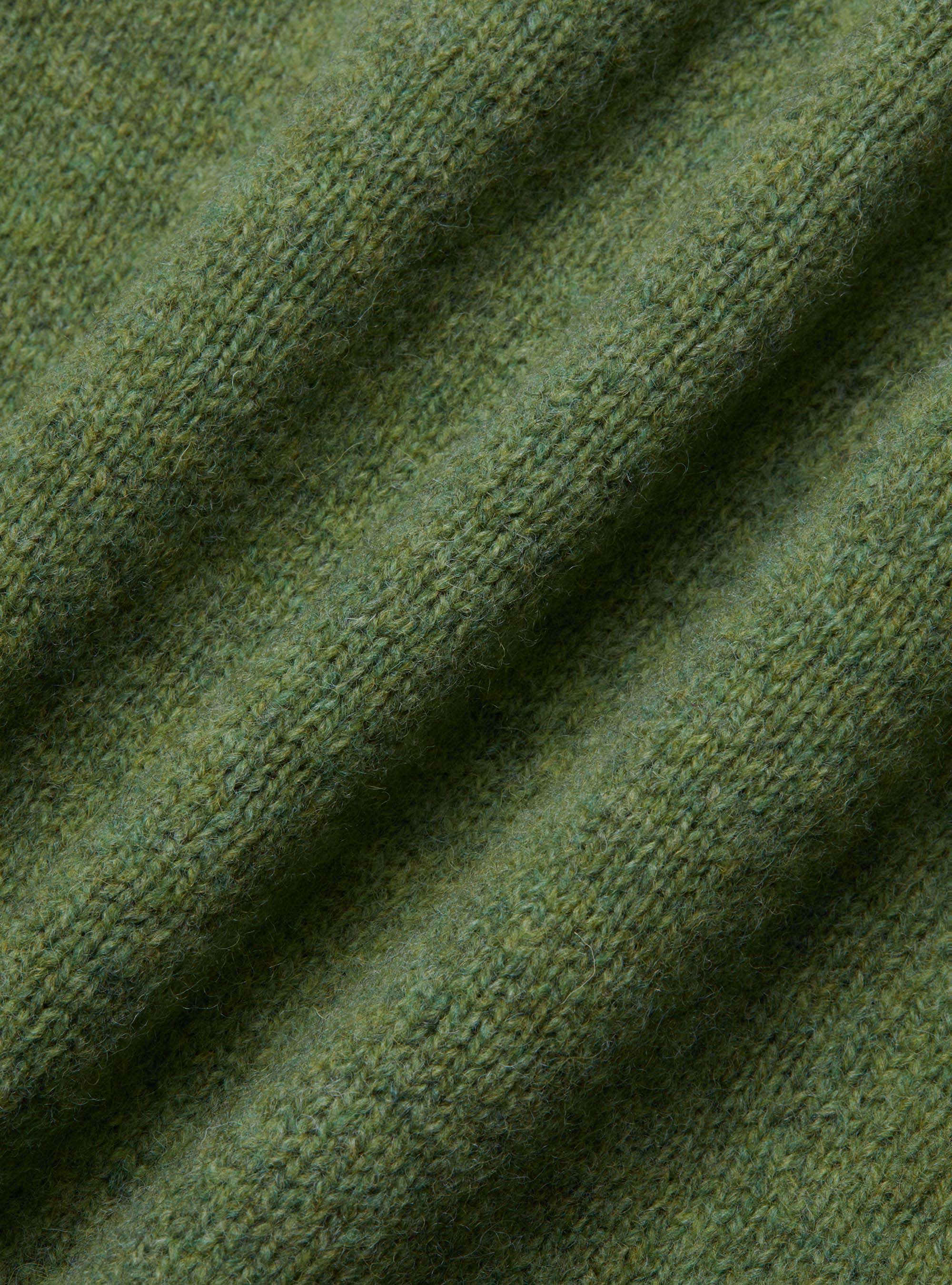 Cardigan in maglia in lana shetland, OLIVA