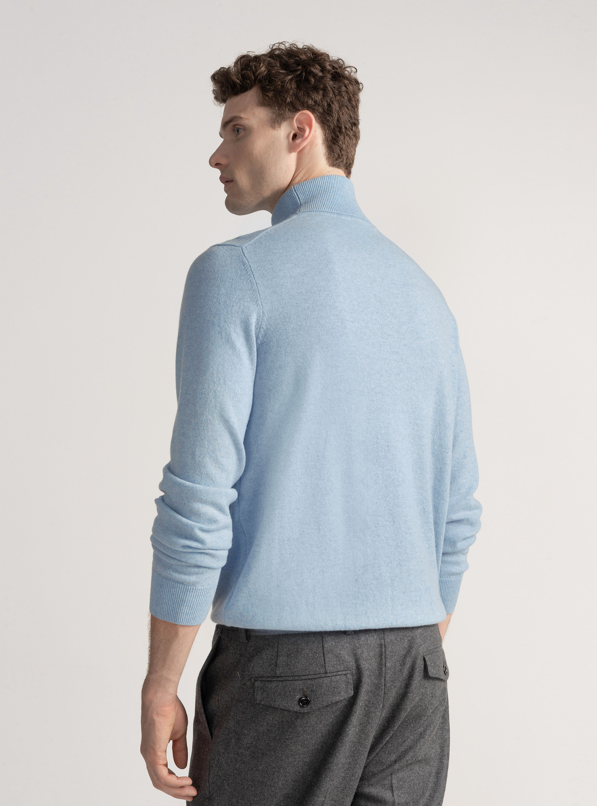 Cashmere turtleneck, AZZURRO POLVERE 0283C