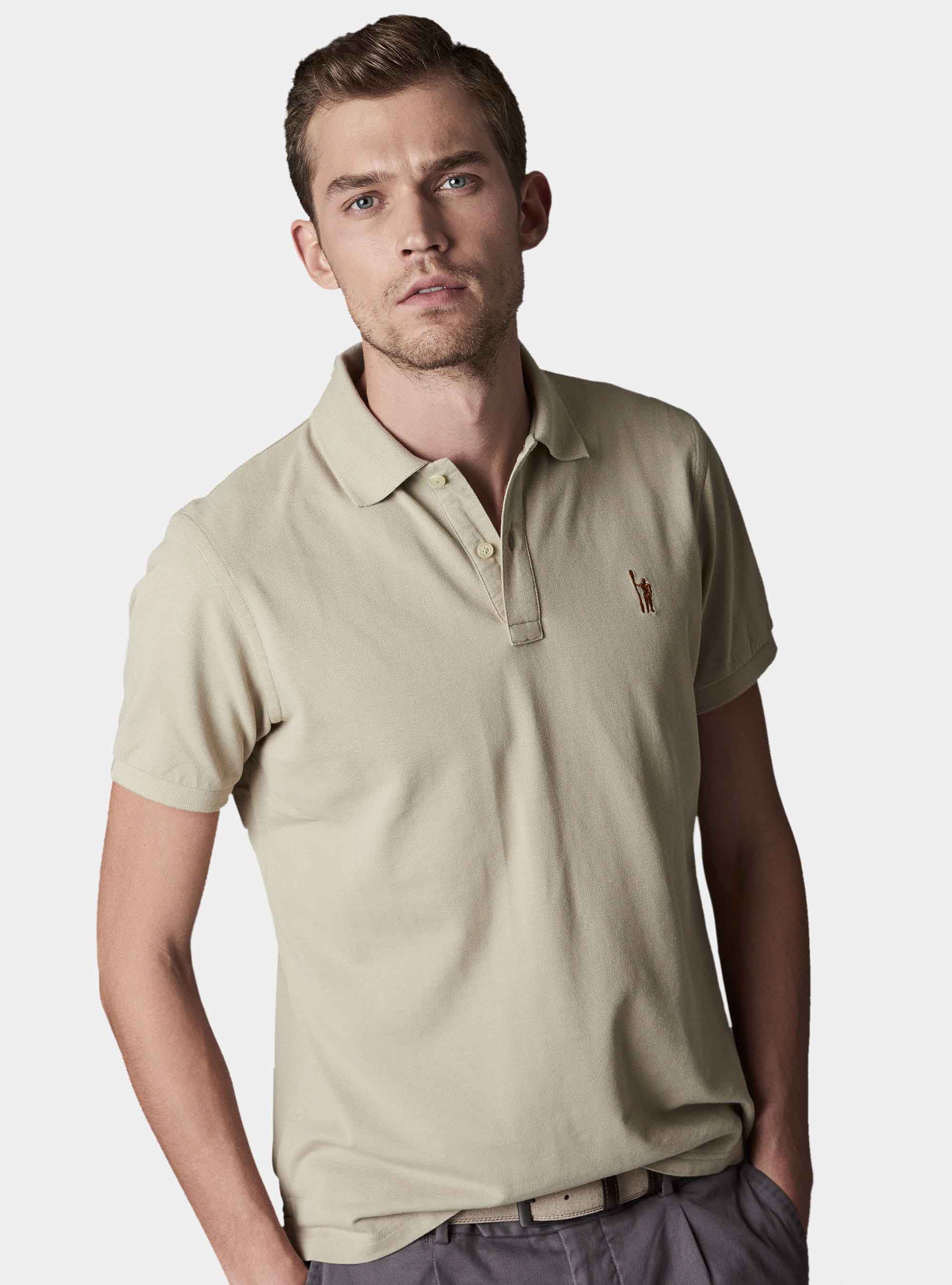 Polo basique en piqué, Ã CRU