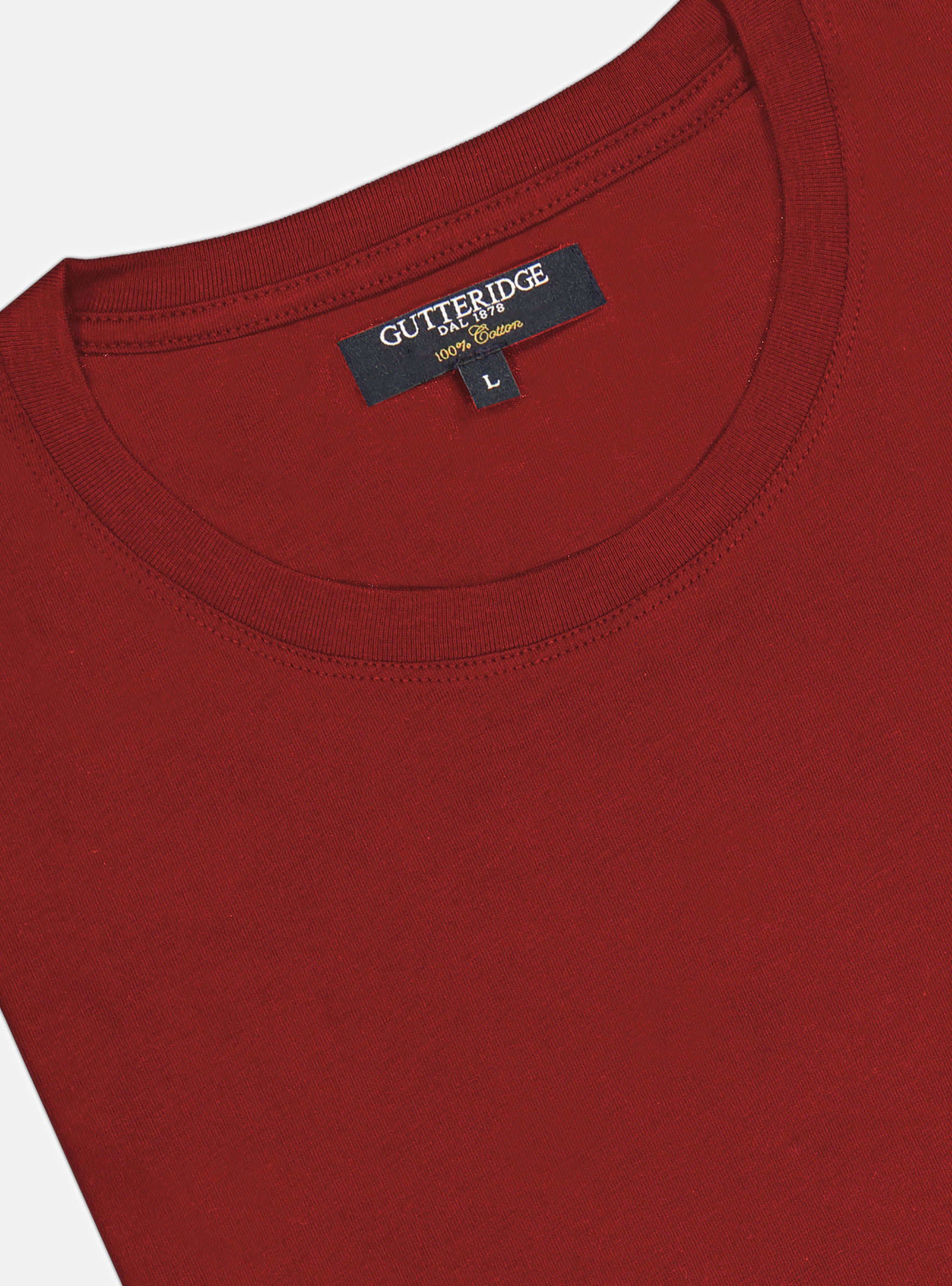 Cotton jersey half sleeve t-shirt, RED