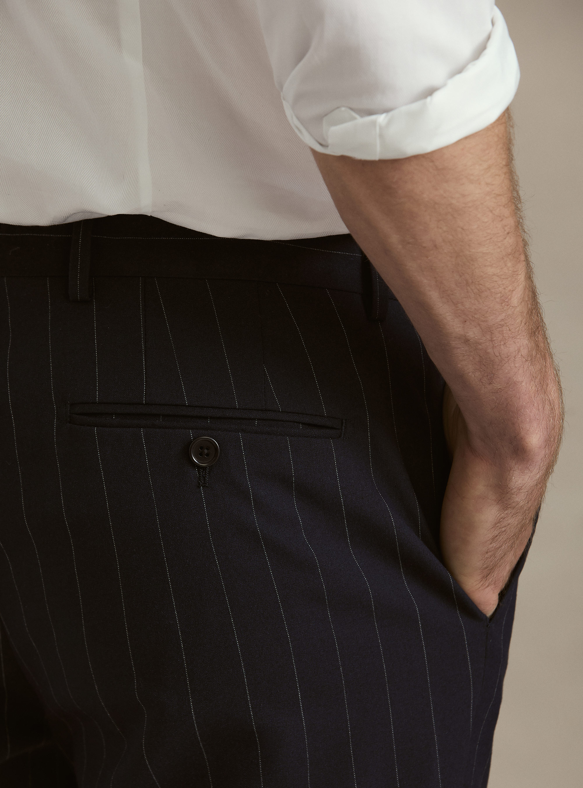 Pantaloni per abito gessato, BLU NAVY