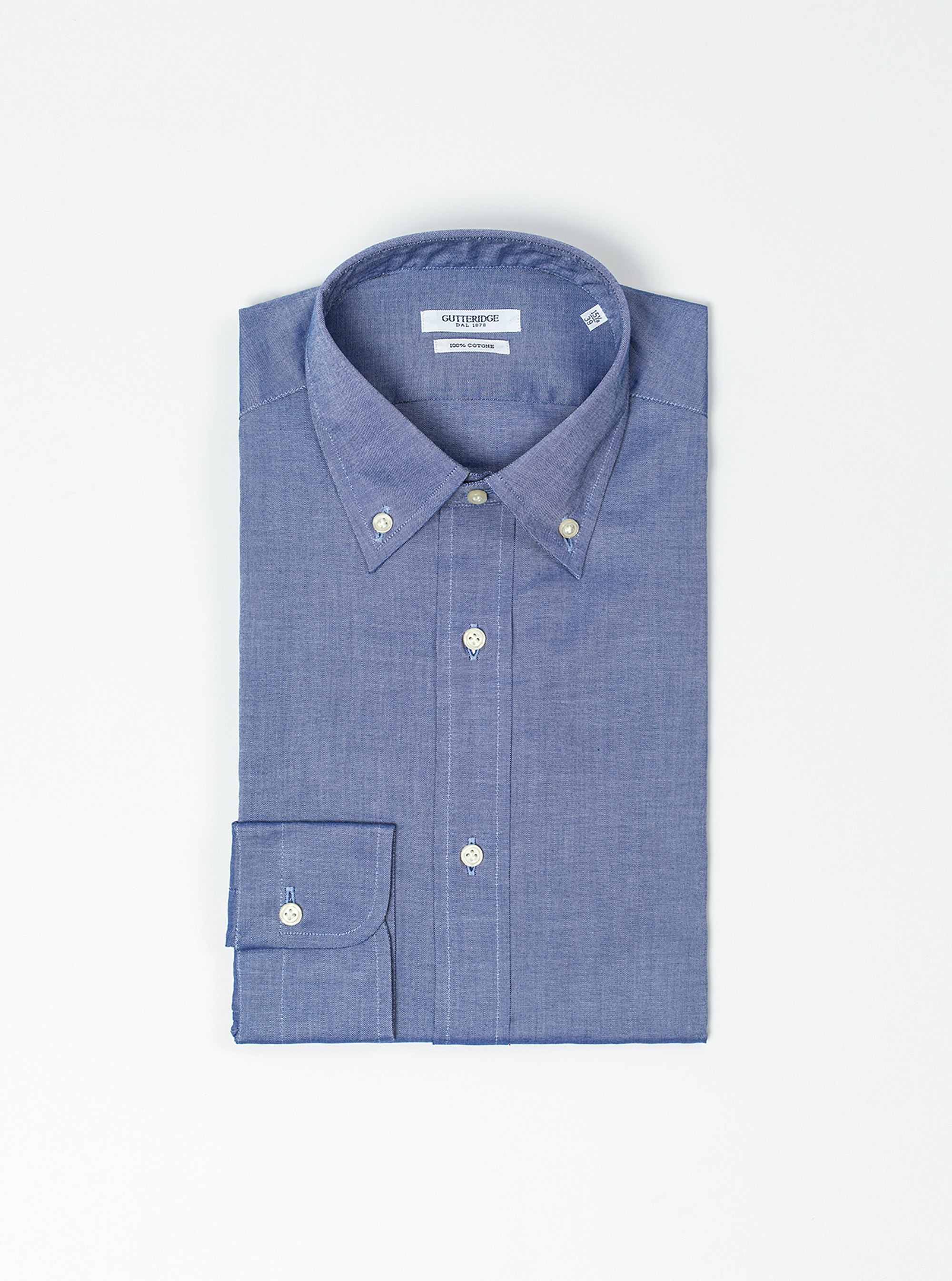 Camisa de algod&oacute;n oxford con cuello abotonado, PETROLEO