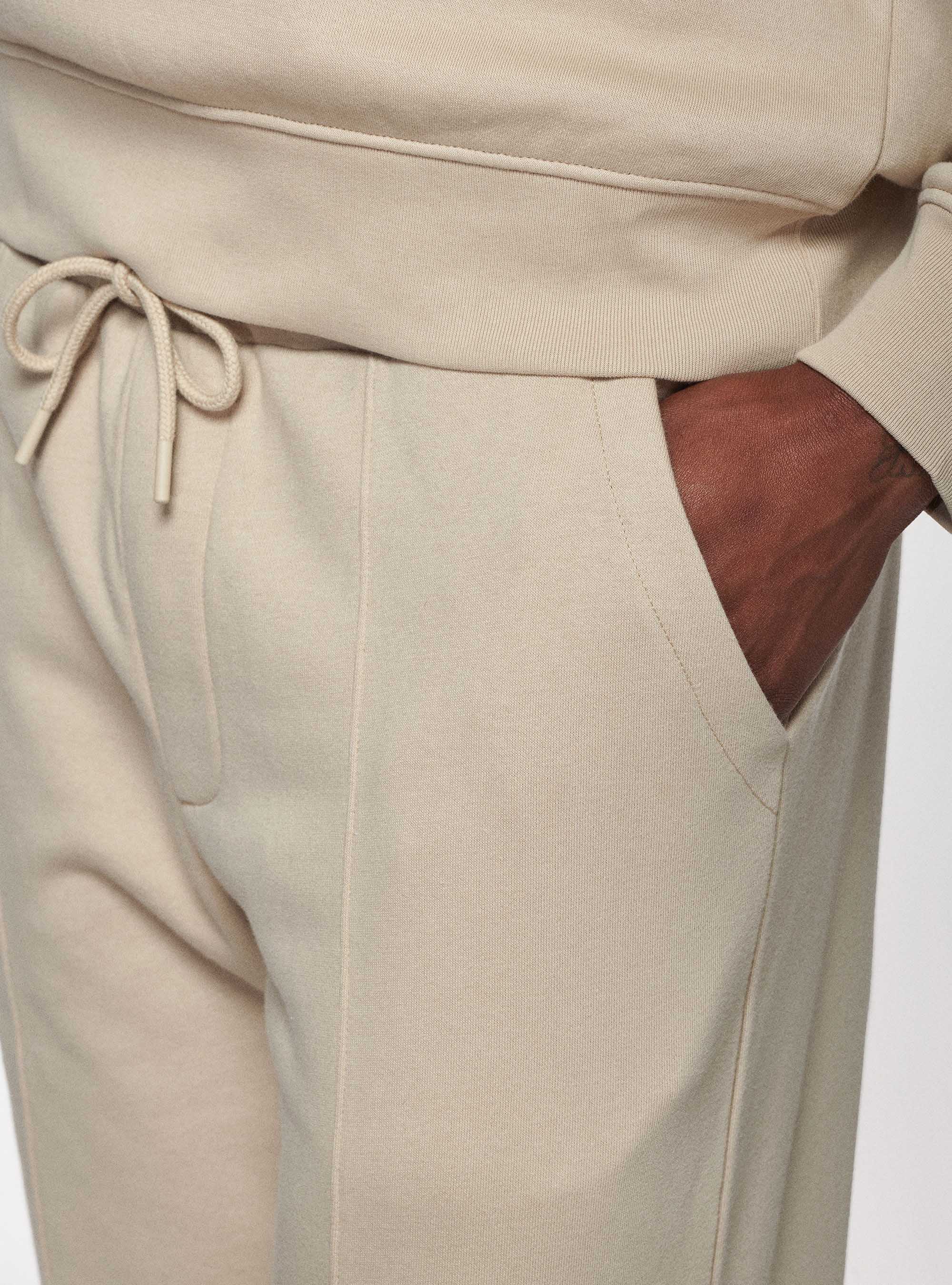 Pantaloni in felpa, ECRU