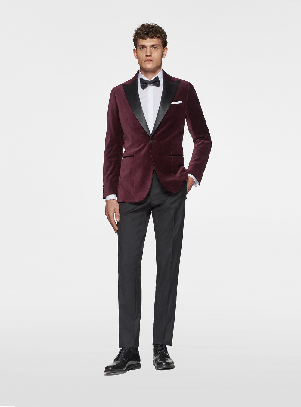 Giacca smoking in velluto liscio, VINACCIA 0401C