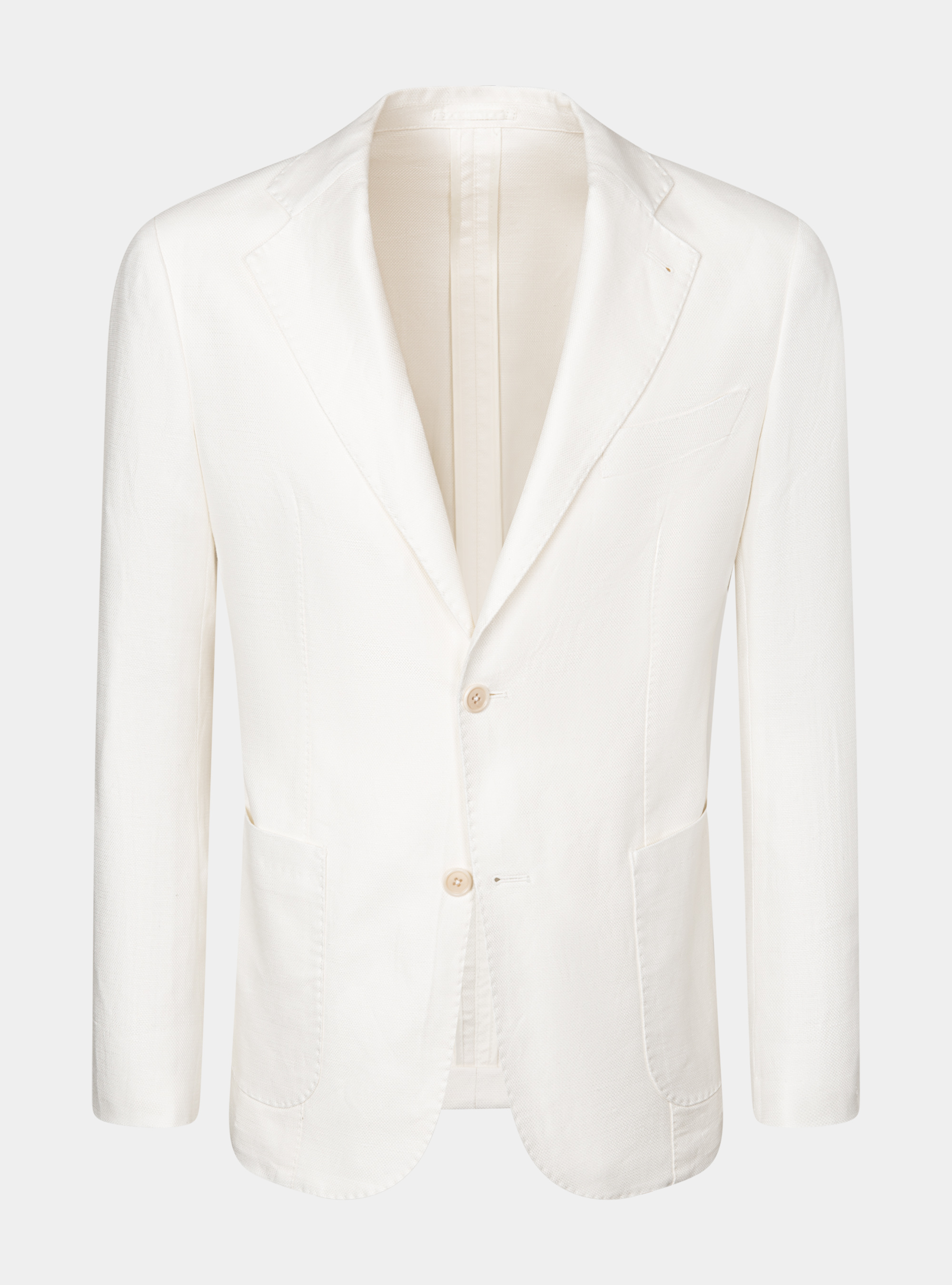 Linen and cotton blazer, WHITE
