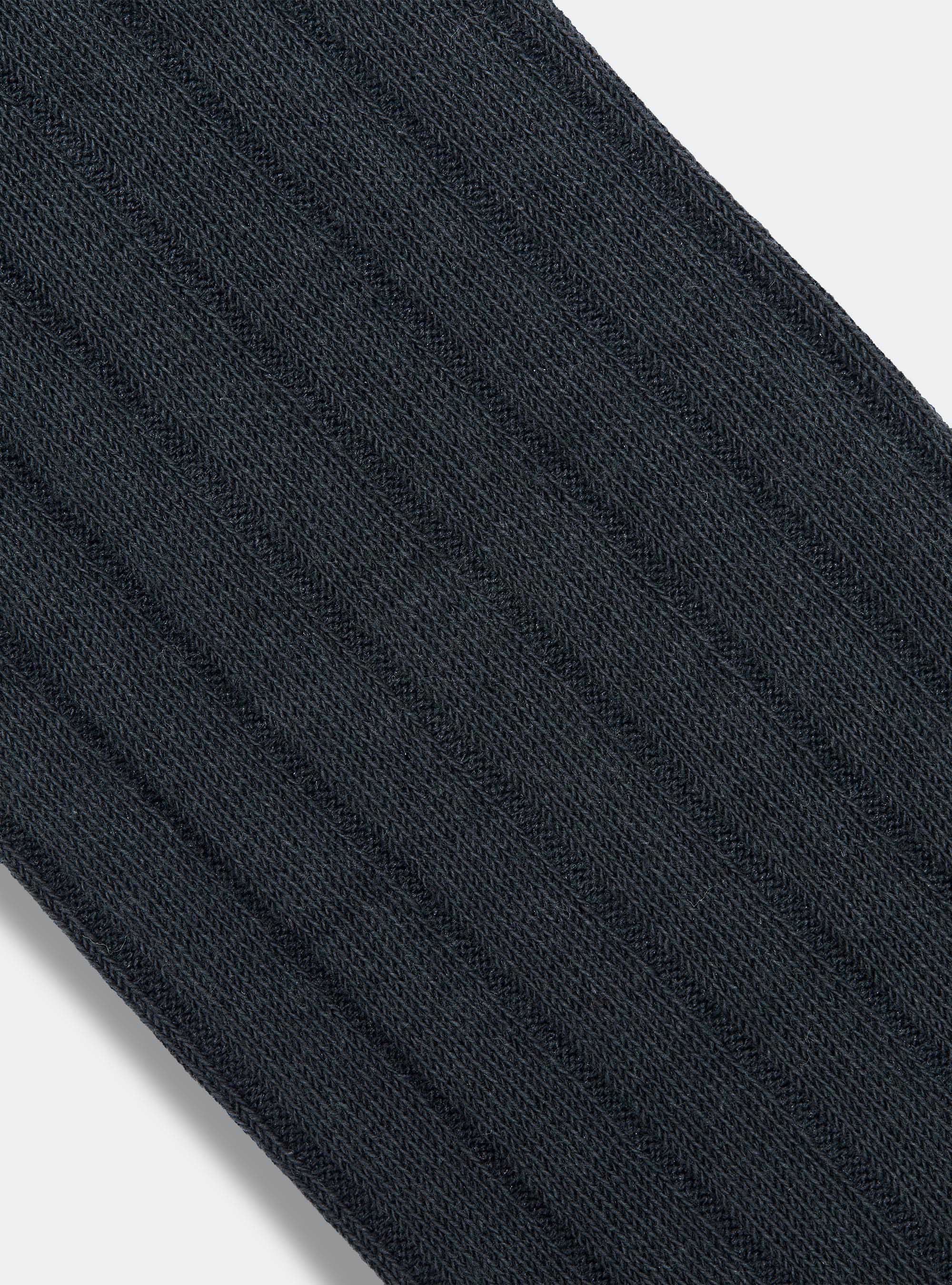 Calcetines de canalé con bordado, GRIS MARENGO