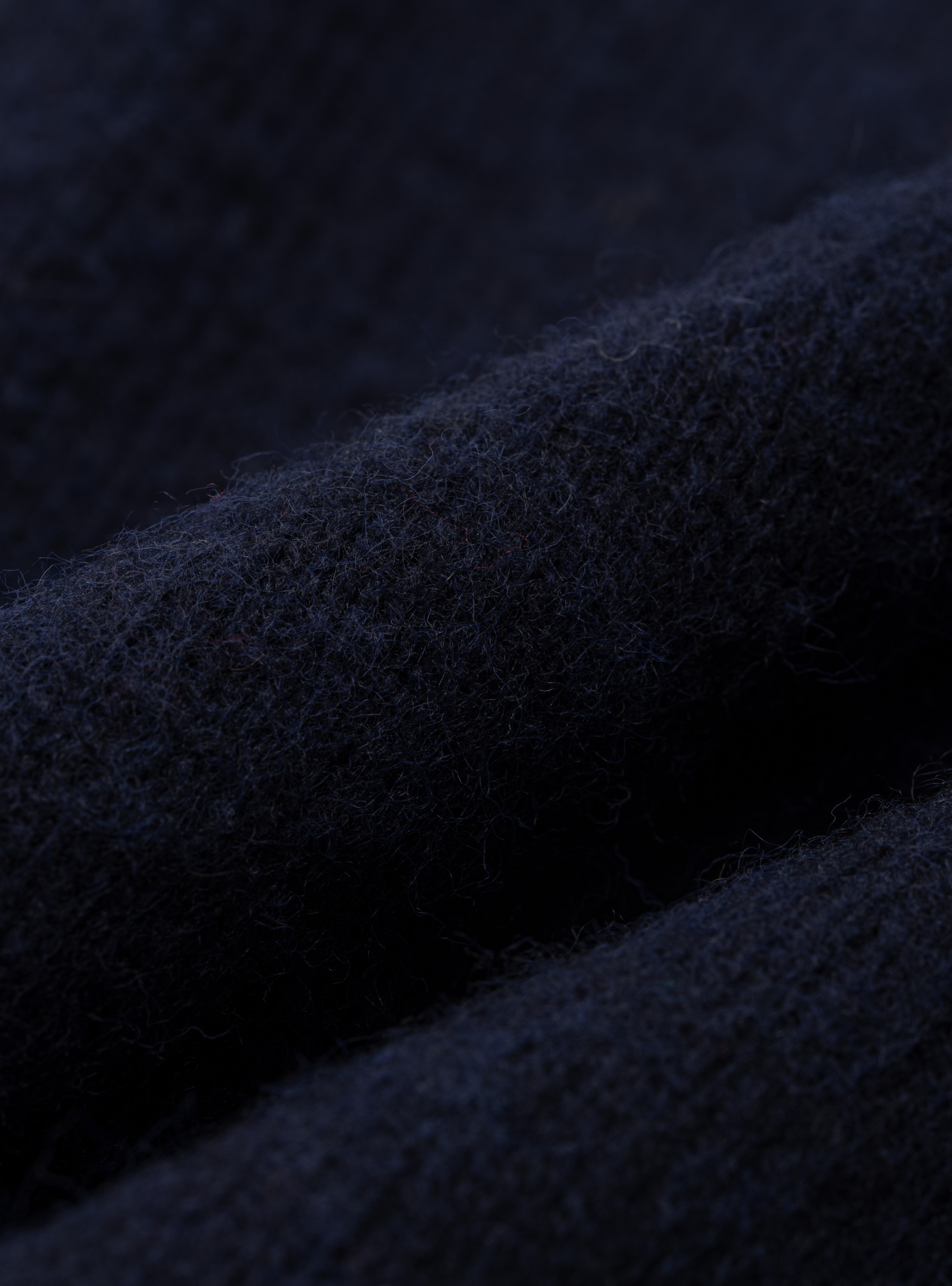 Maglia girocollo in lana brushed, BLU NAVY