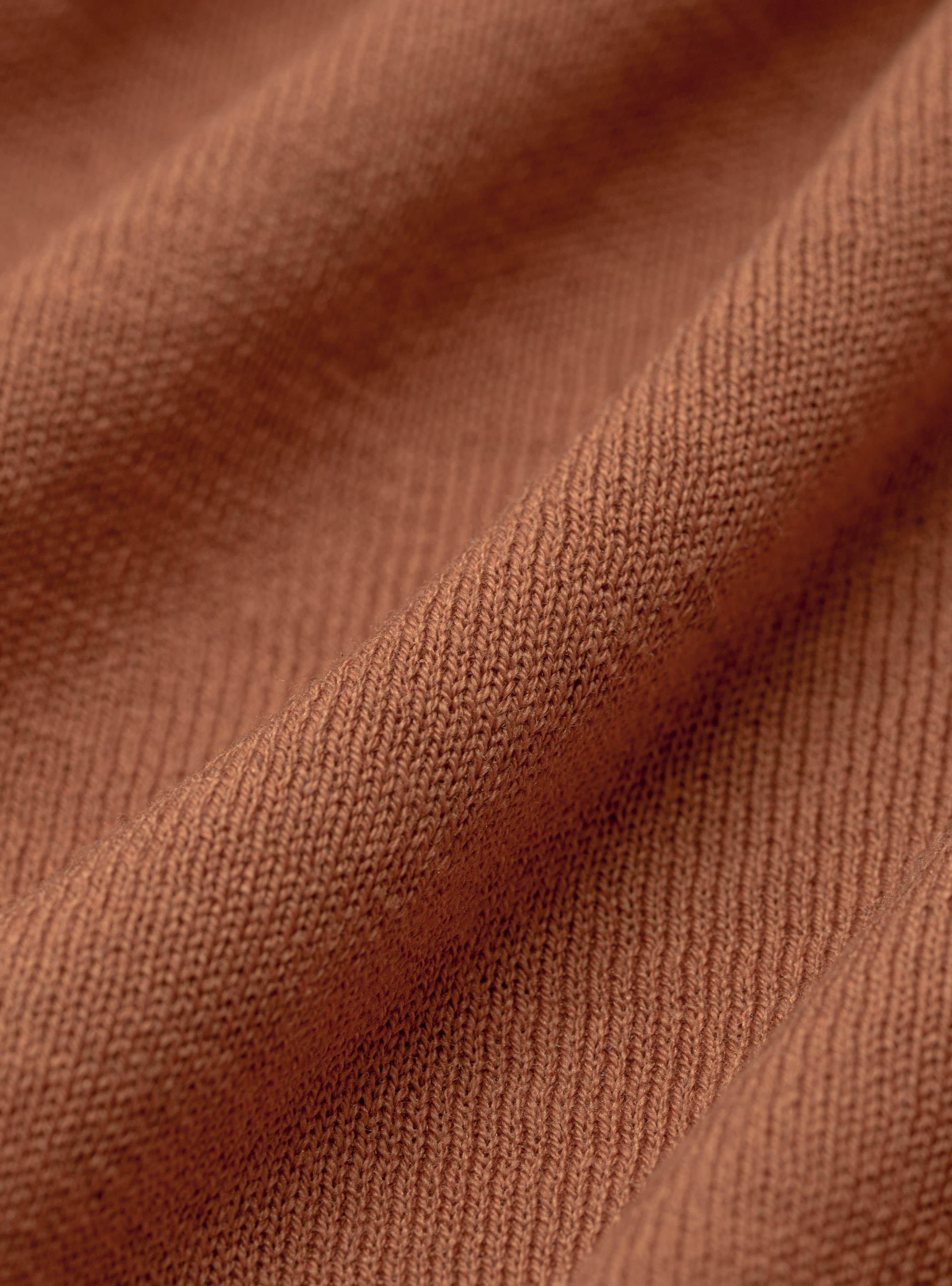 Polo en coton et soie, ORANGE