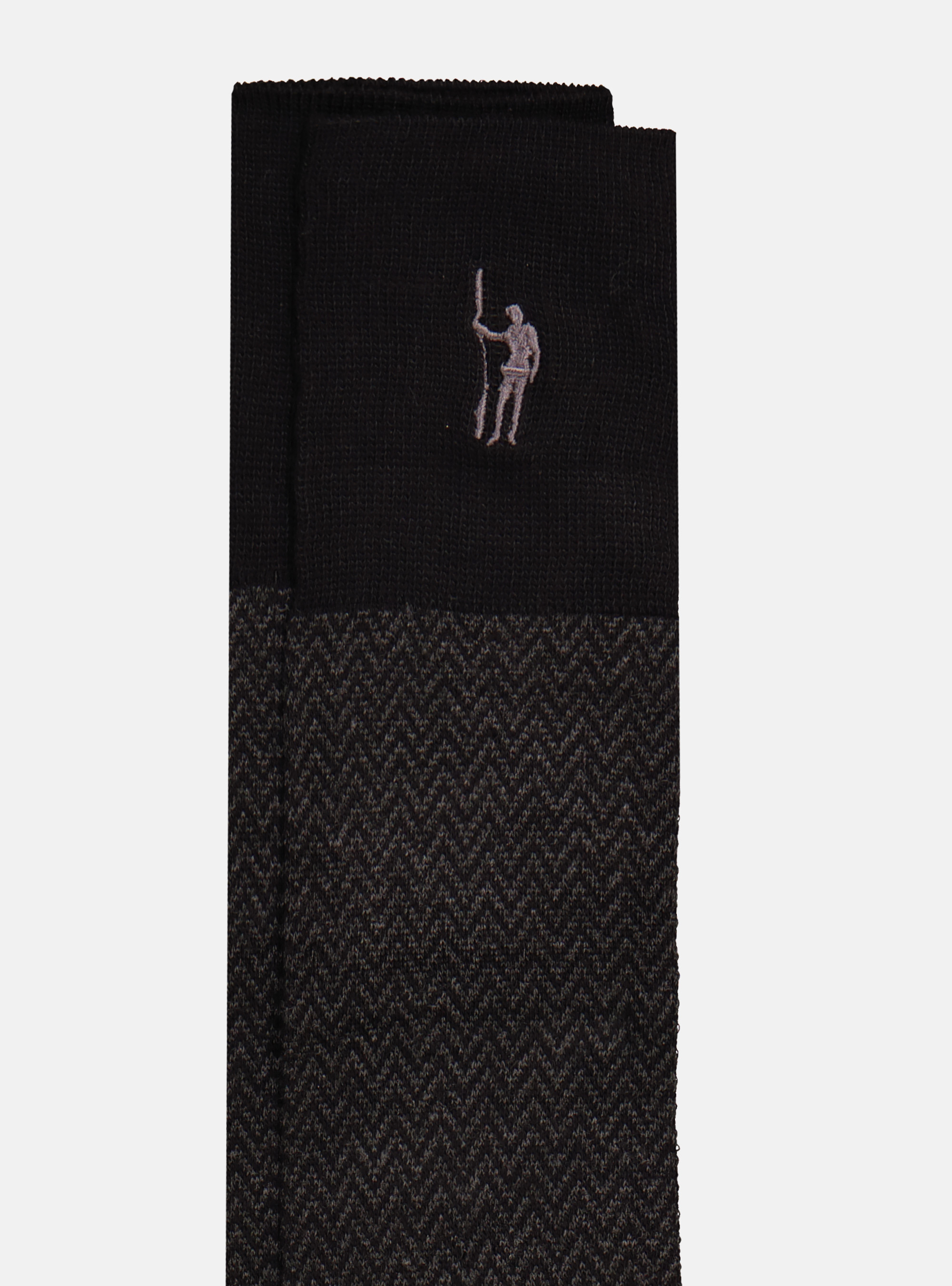 Herringbone long socks, ASPHALT GREY