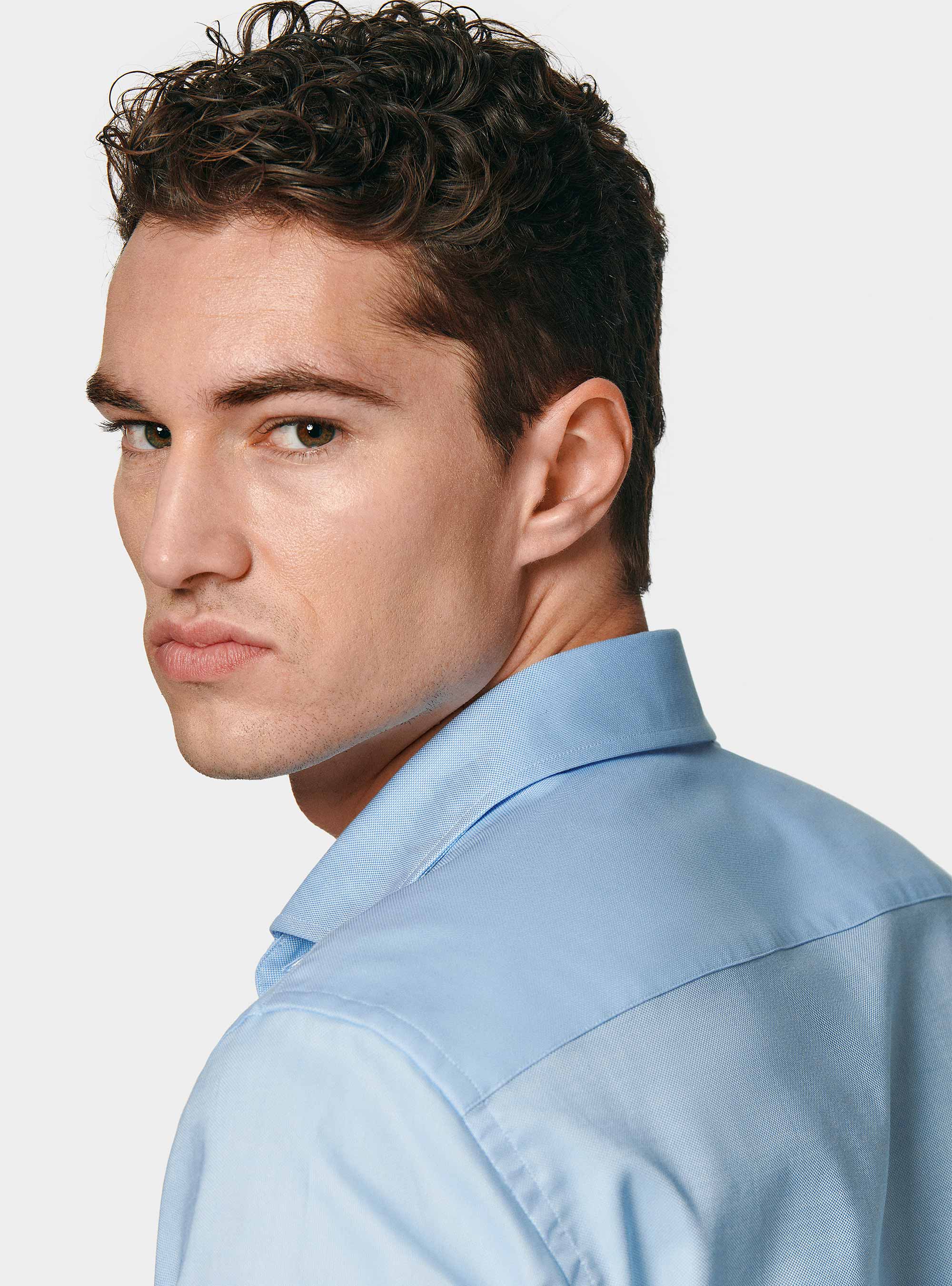 Chemise en coton oxford, BLEU CIEL