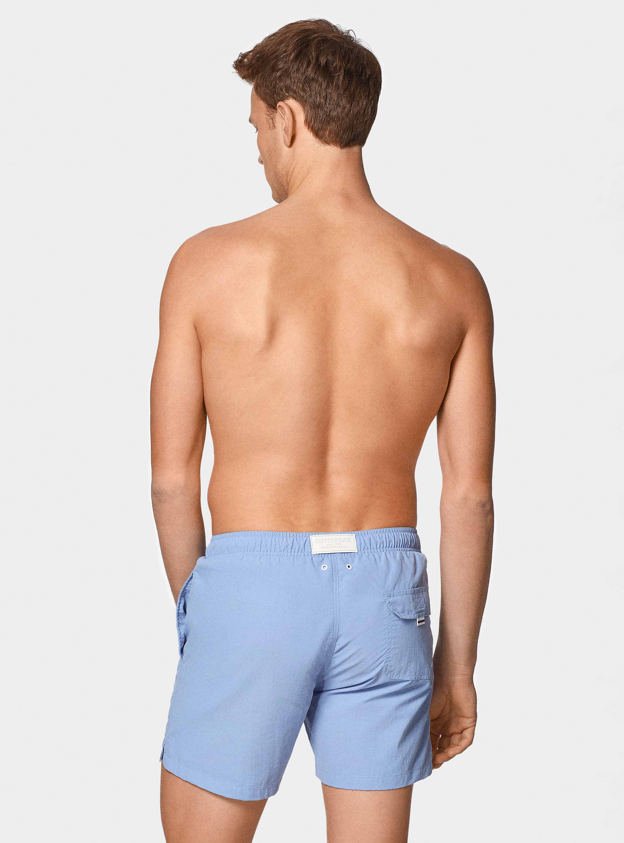 Maillot de bain uni, BLEU CIEL