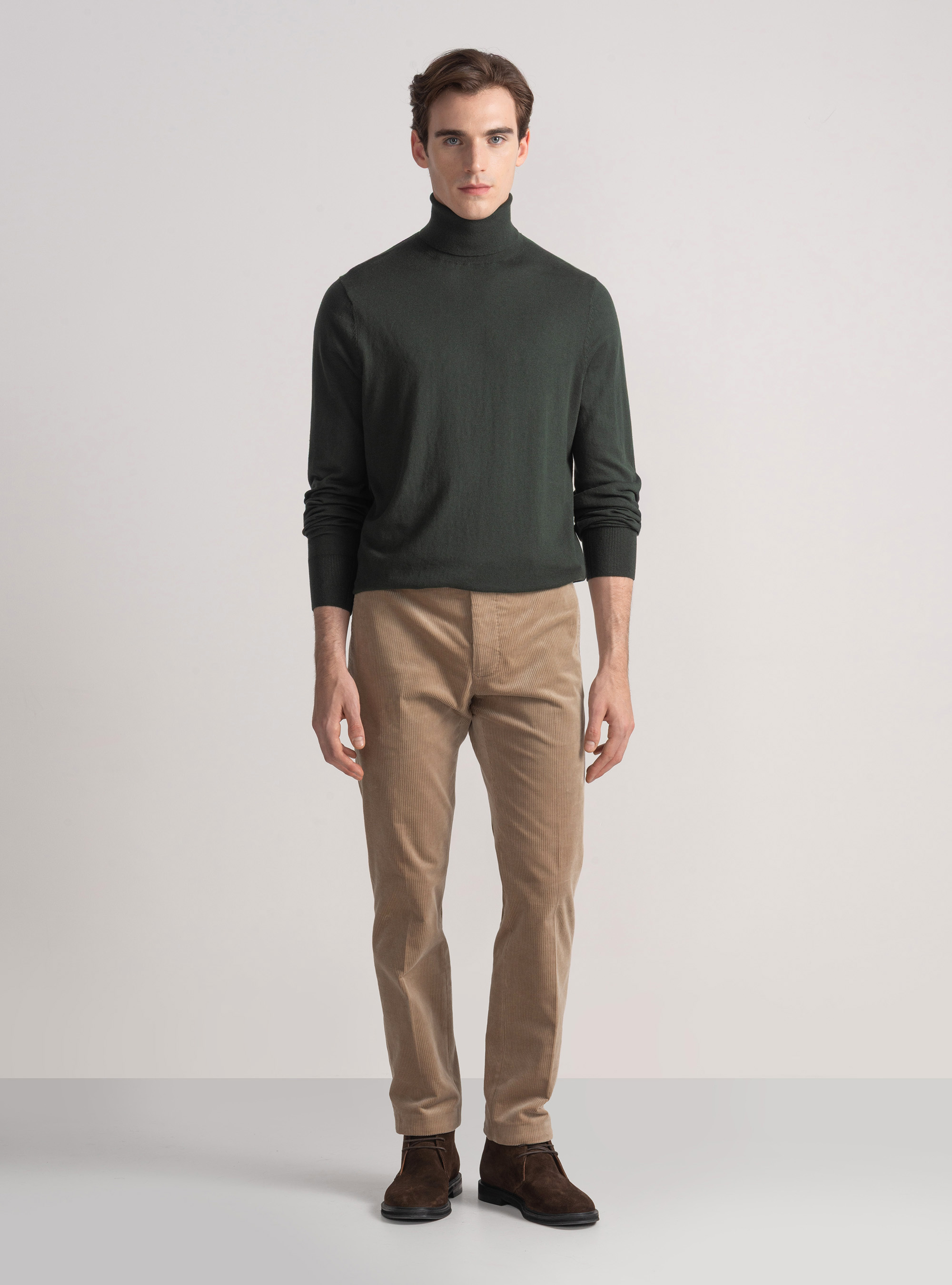 Duca Visconti di Modrone corduroy stretch trousers, SAND