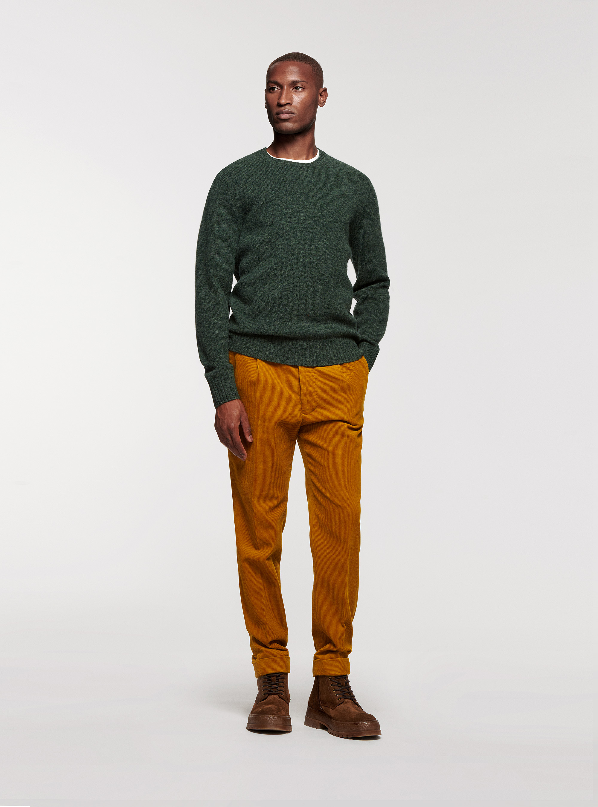 Maglia in pura lana Shetland, VERDE