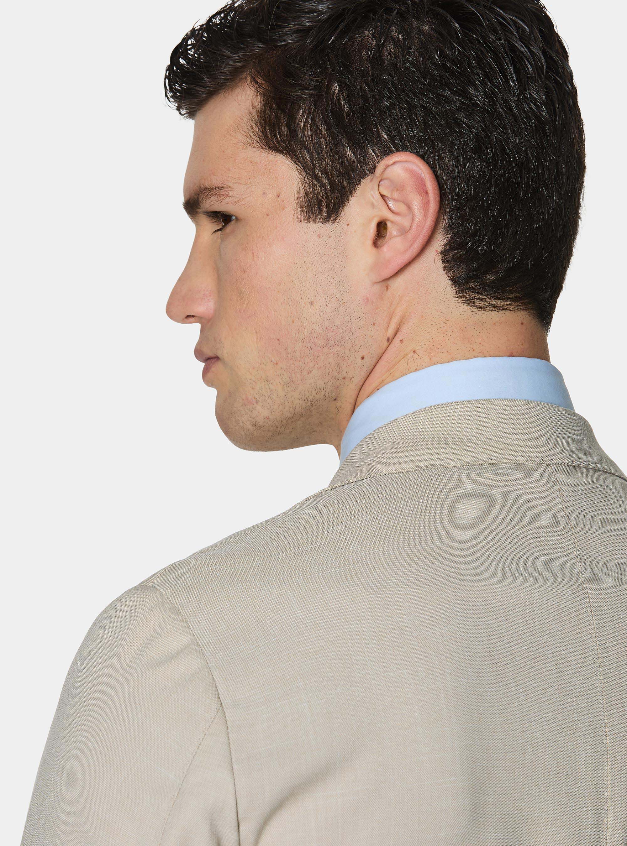 Giacca abito in tessuto fiammato, SABBIA