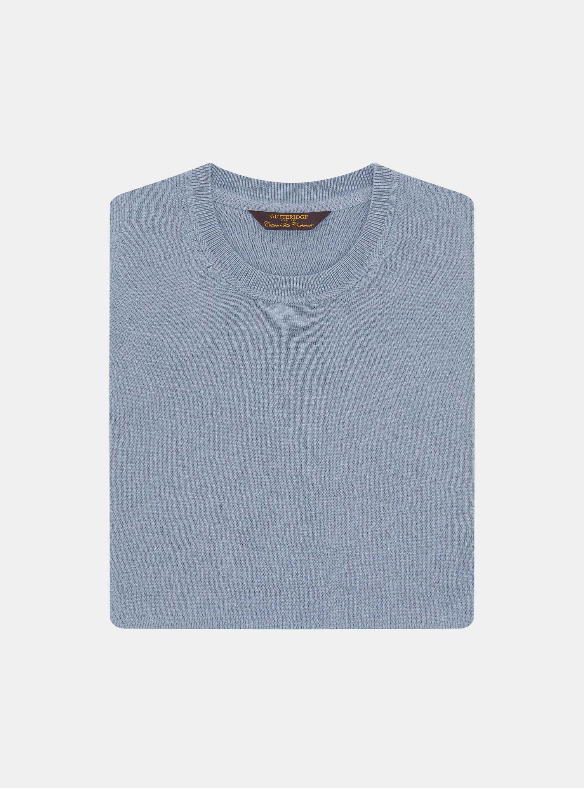 Maglia girocollo in cotone seta e cashmere, AVIO 0292C