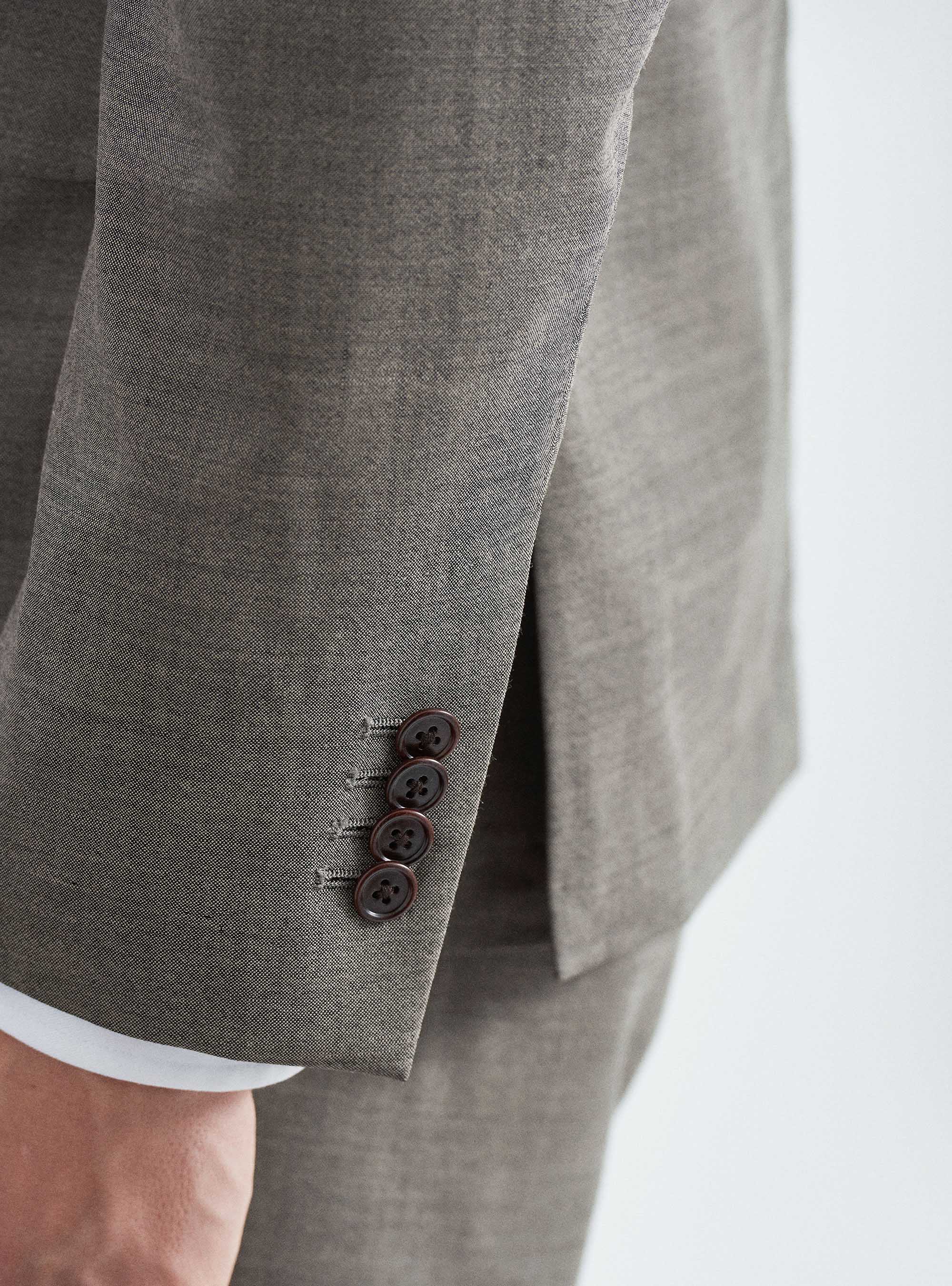 Giacca per abito in fresco lana, ECRU