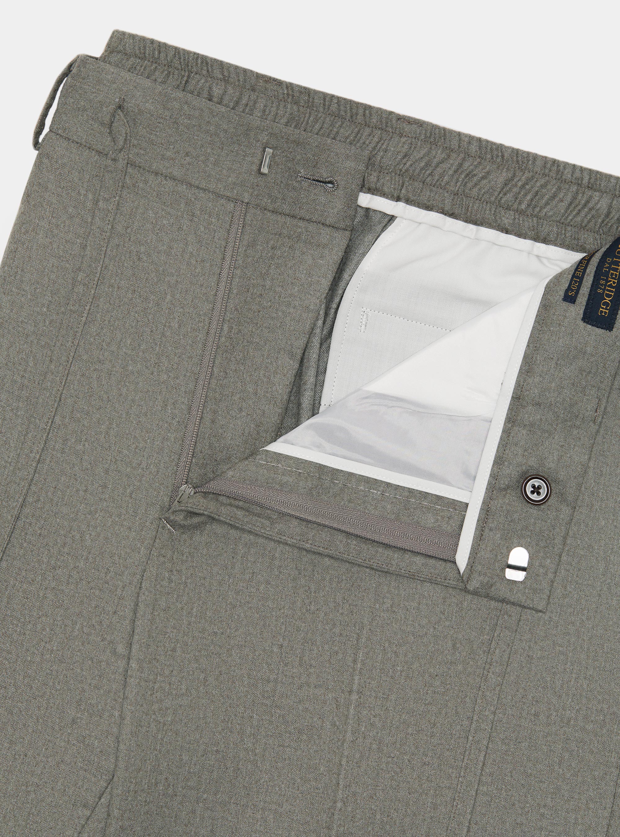 Pantaloni con coulisse in flanella Vitale Barberis Canonico, SABBIA