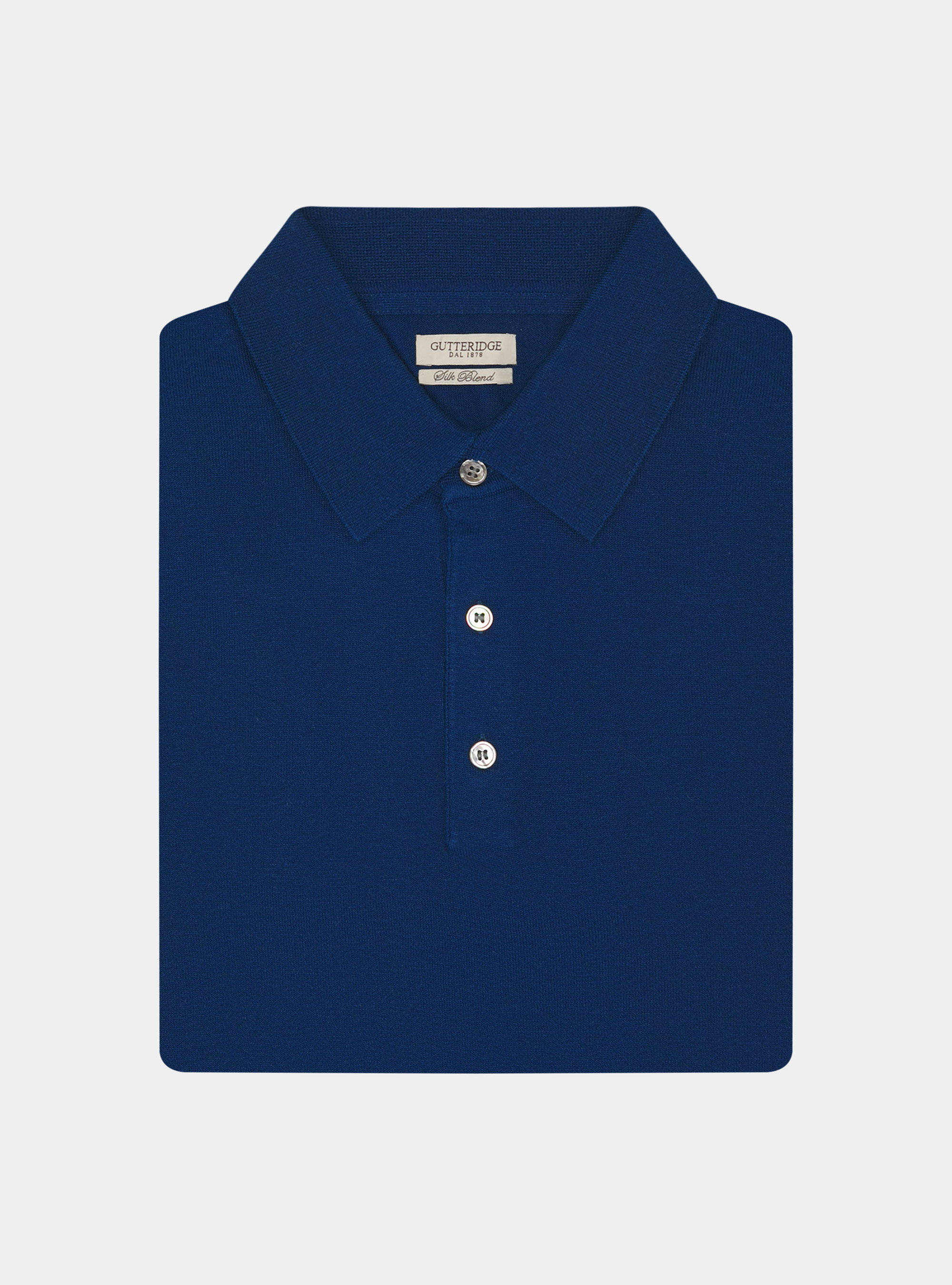 Polo in maglia seta e cotone, BLU ROYAL