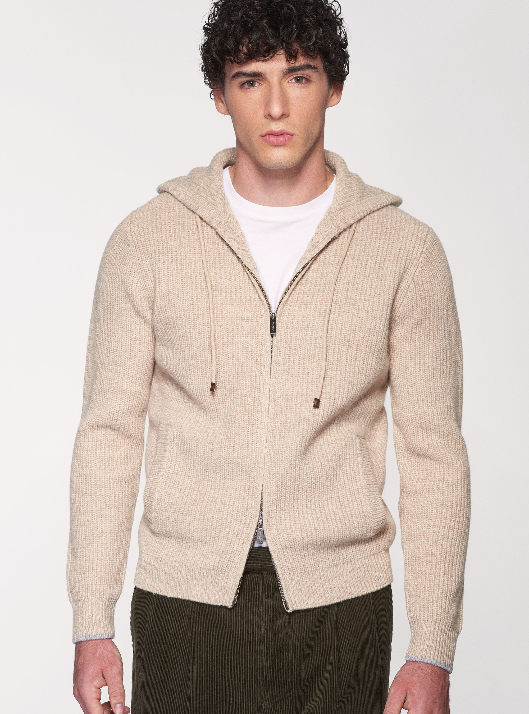 Full zip sweater with hood GutteridgeUS Men's Sweaters