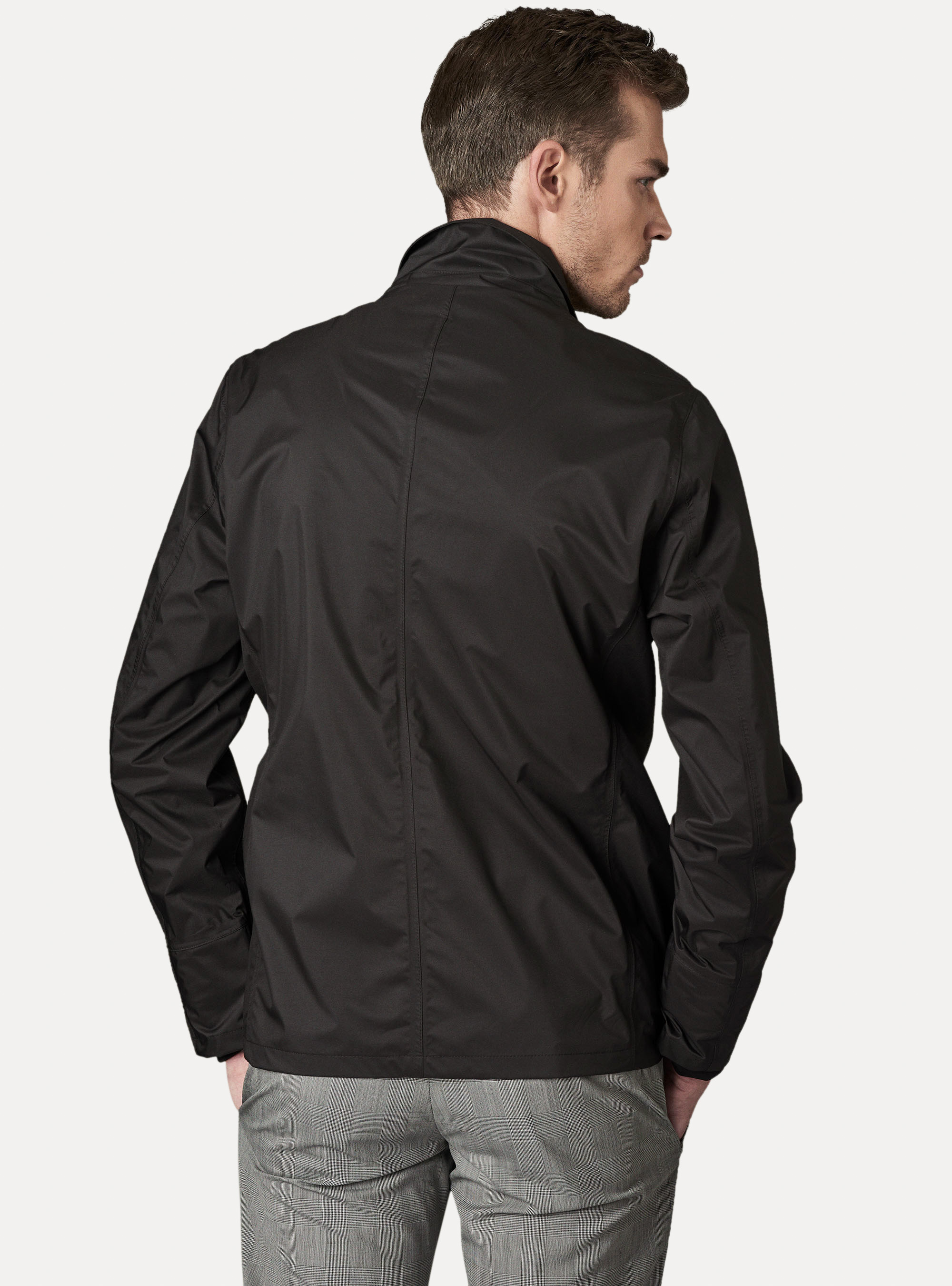 Giacca in tessuto tecnico, NERO
