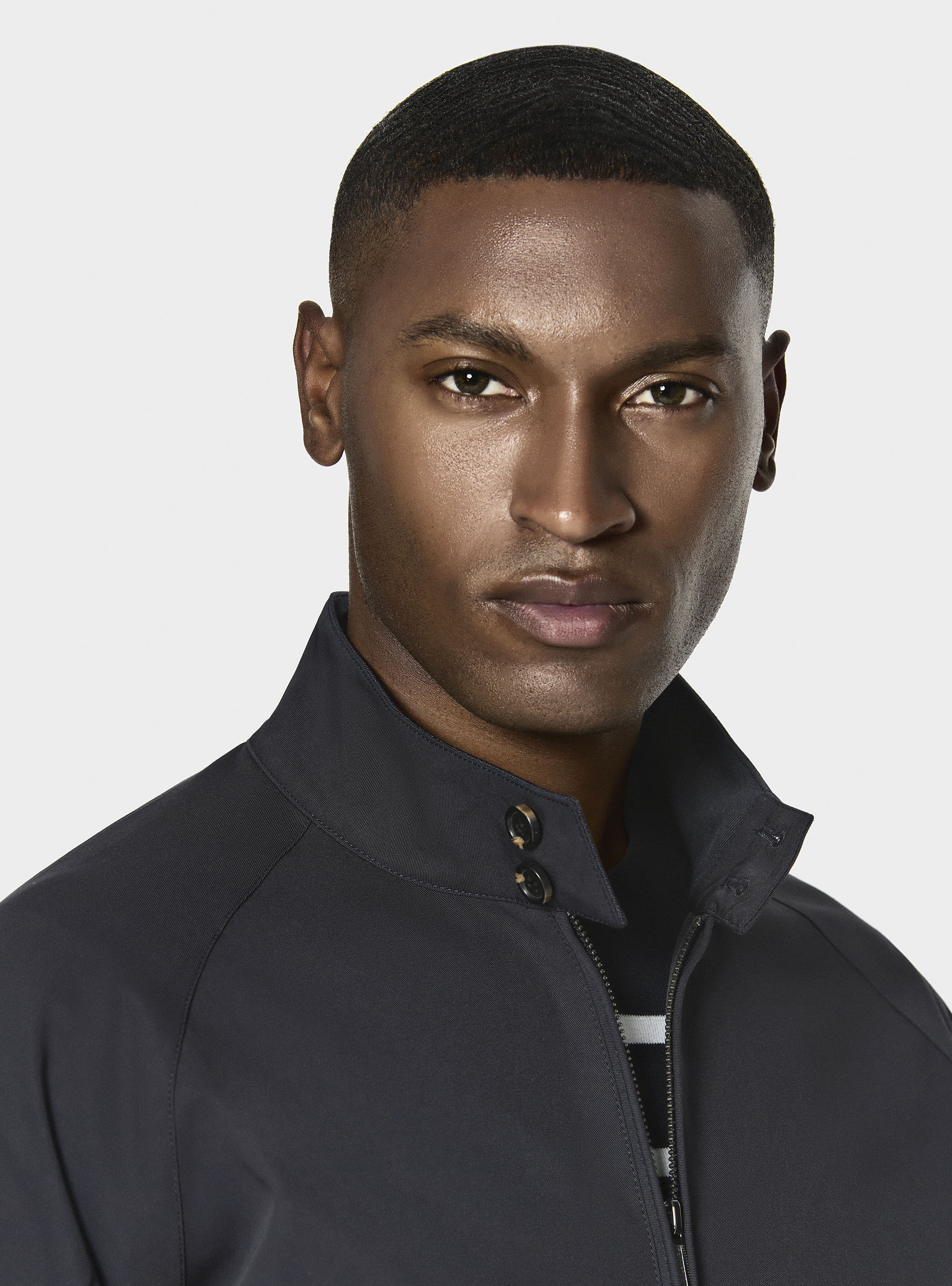 Bomber in misto cotone, BLU NAVY