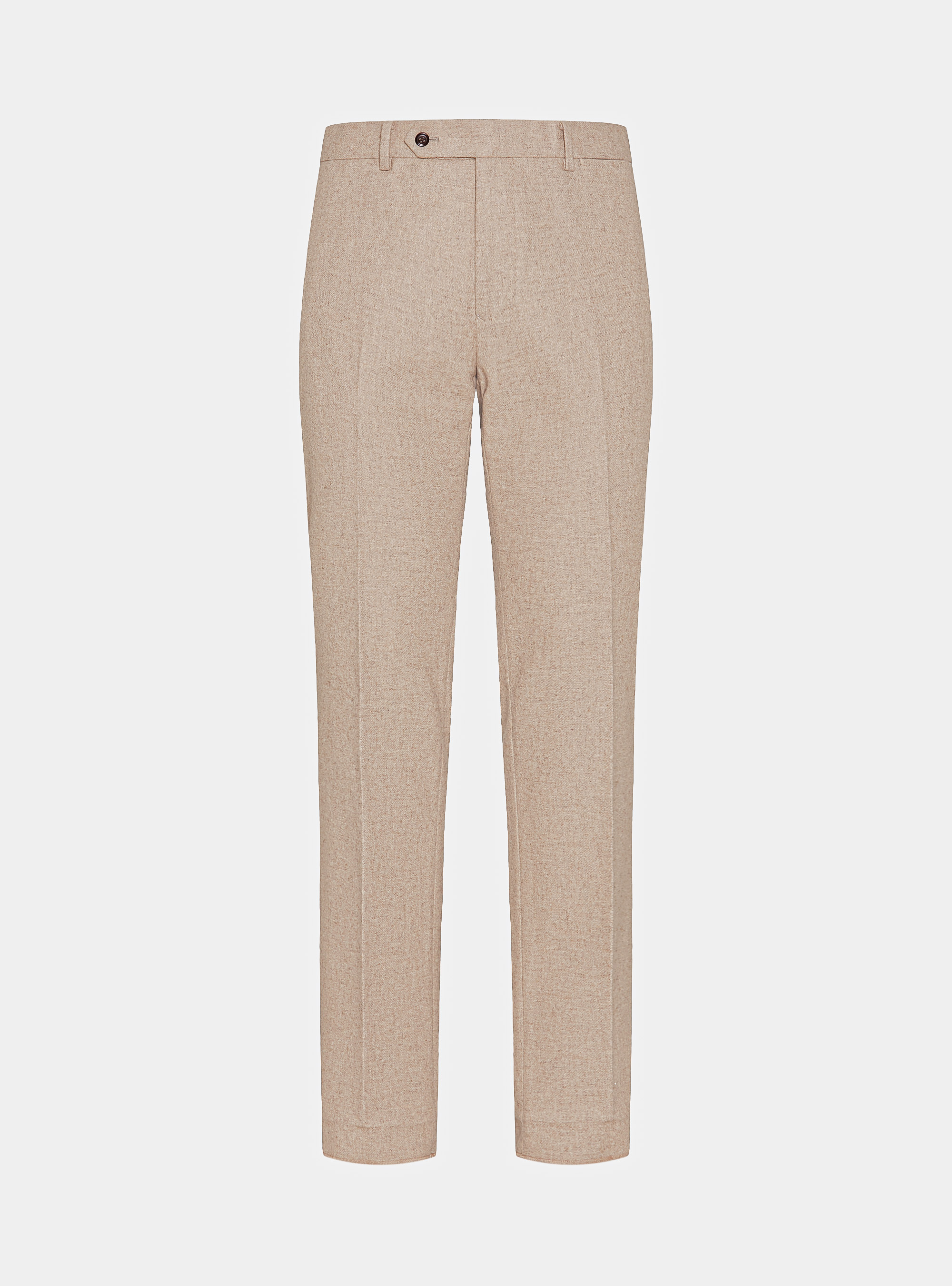 Wool blend flannel trousers, SAND