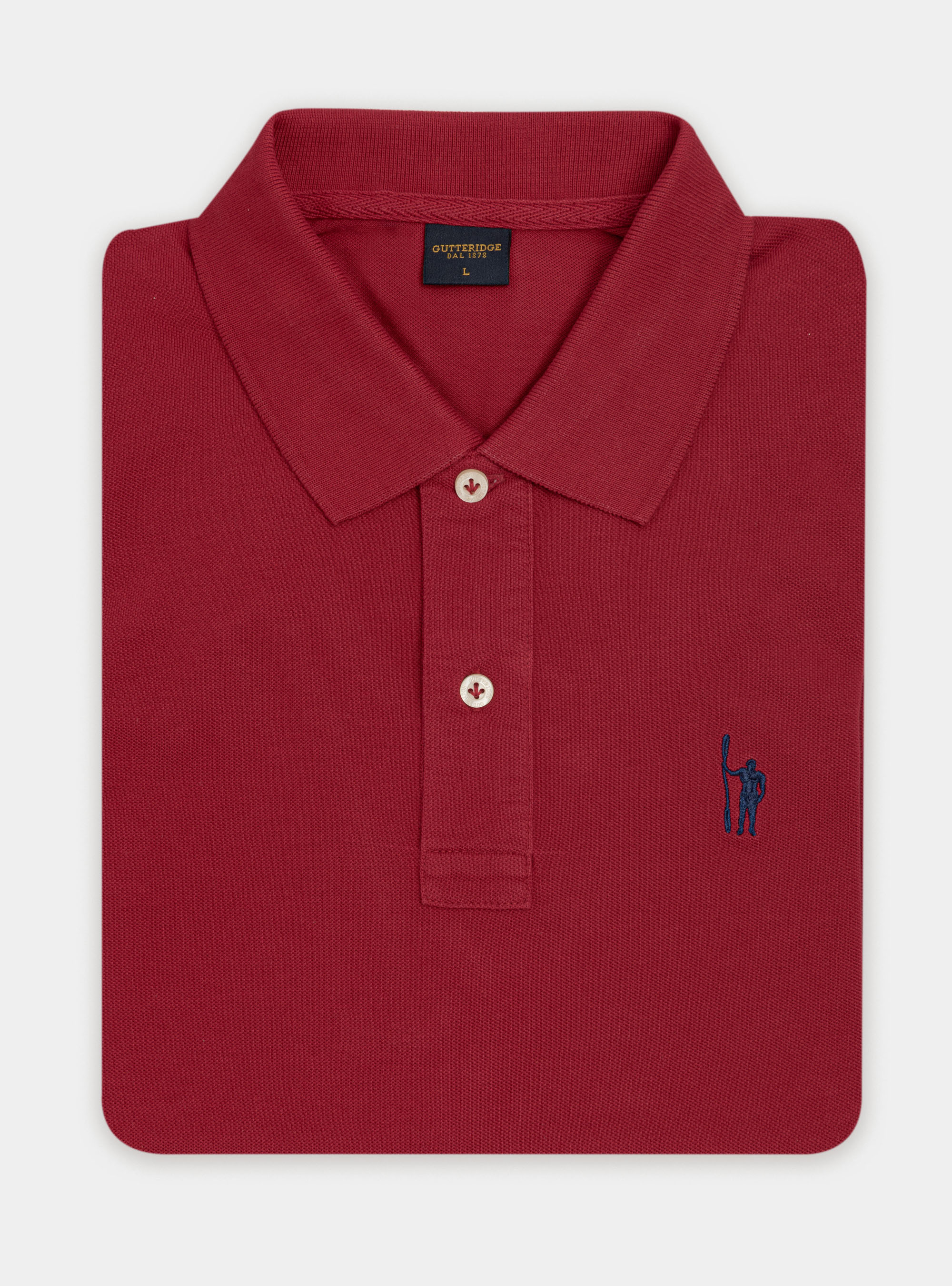 Polo en piqu&eacute; avec broderie, ROUGE