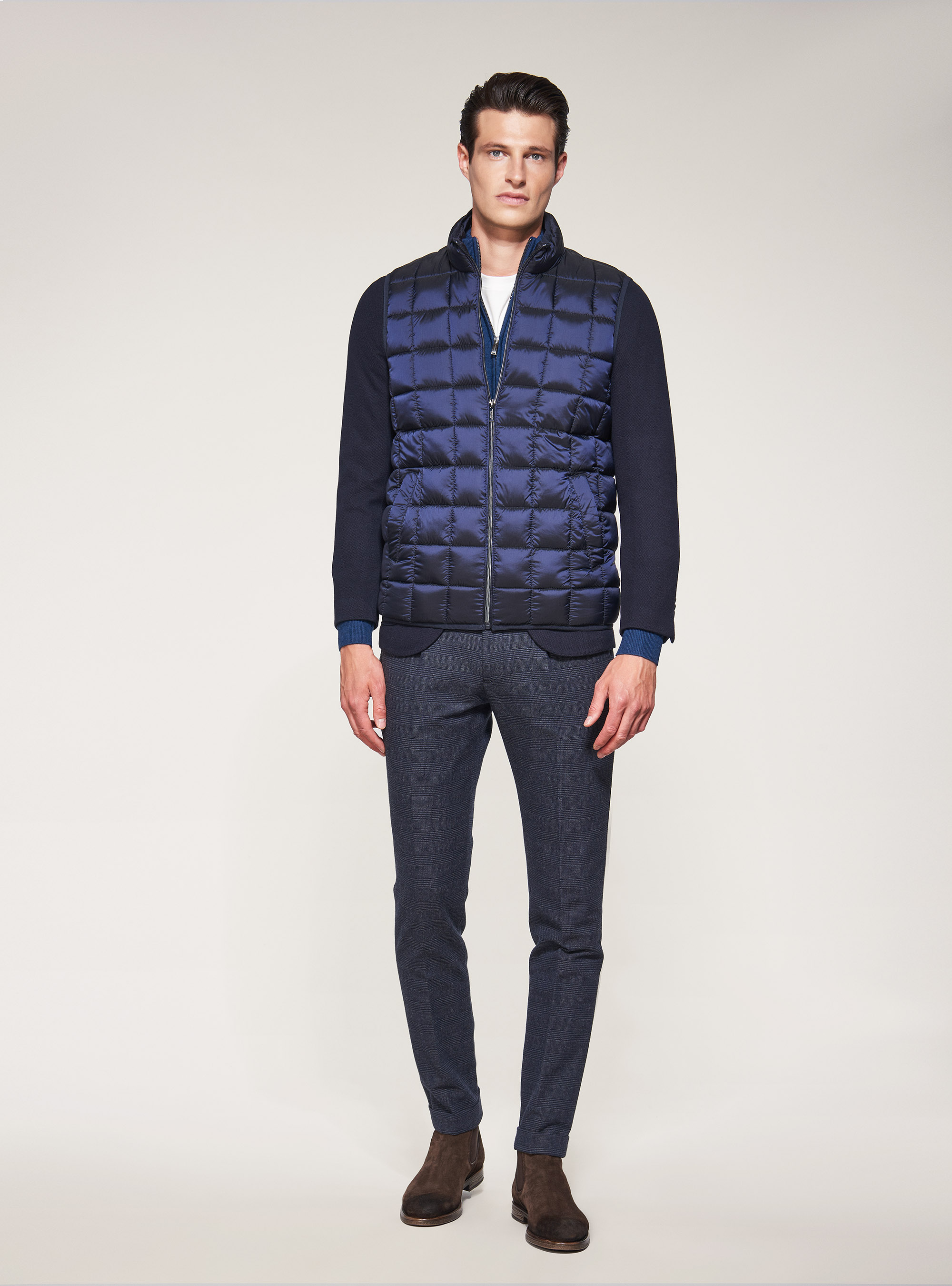 Smanicato trapuntato con imbottitura, BLU NAVY