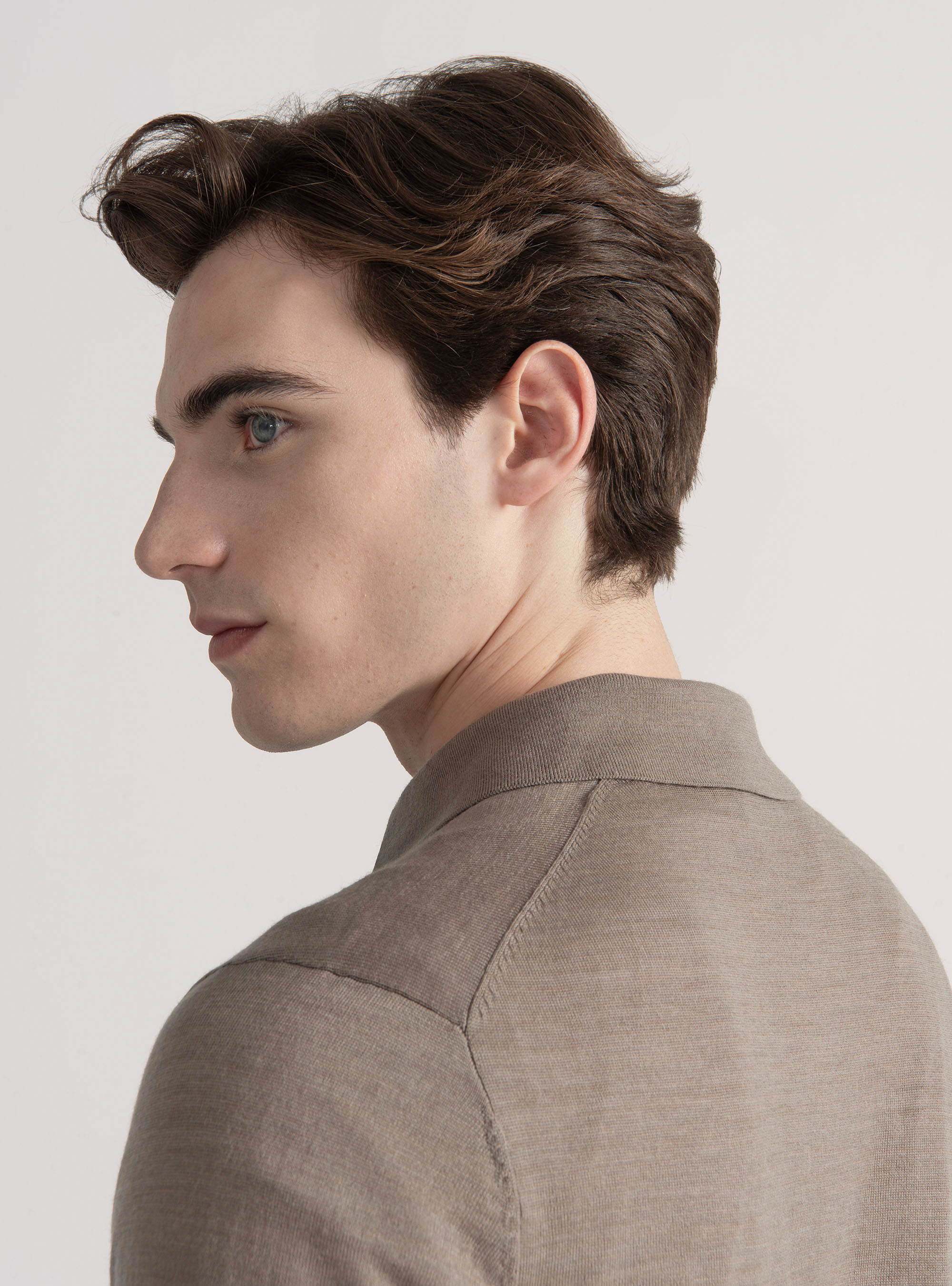 Polo de lana merina extrafina, BARRO